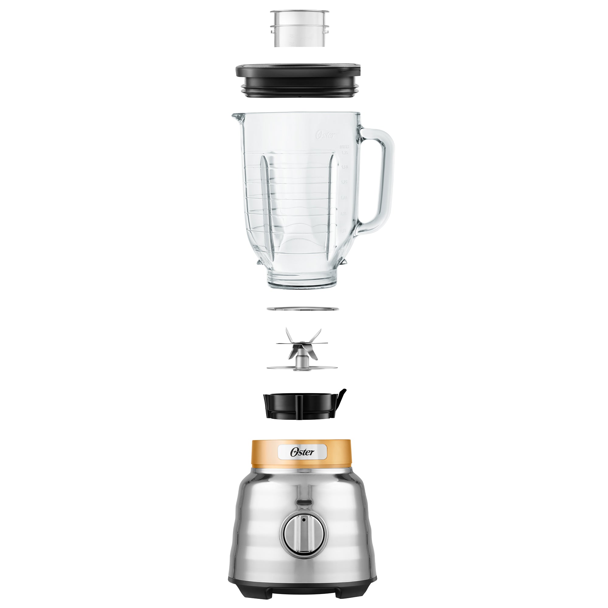 Oster Beehive Performance 3 Speed Blender with 1100 Watt Motor, Silver/Copper - VMInnovations