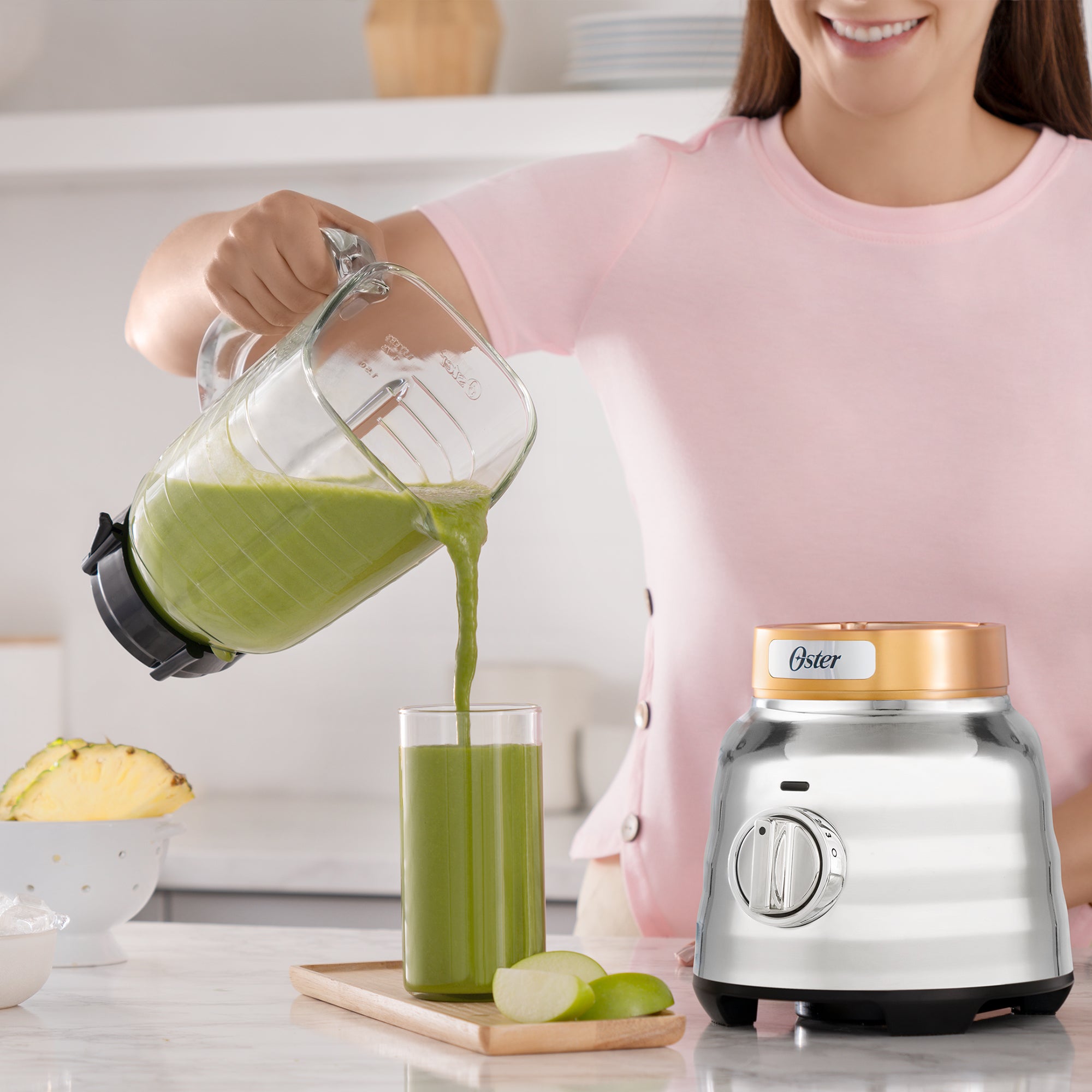 Oster Beehive Performance 3 Speed Blender with 1100 Watt Motor, Silver/Copper - VMInnovations