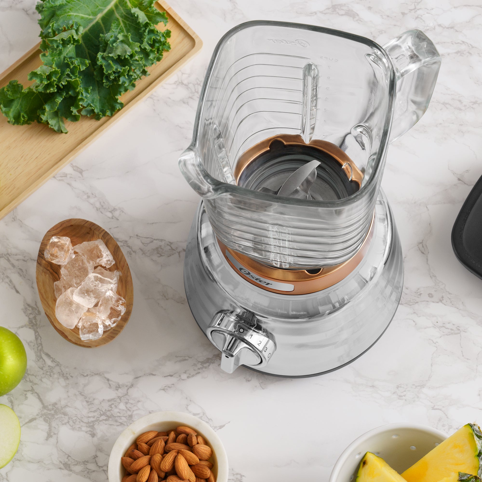 Oster Beehive Performance 3 Speed Blender with 1100 Watt Motor, Silver/Copper - VMInnovations