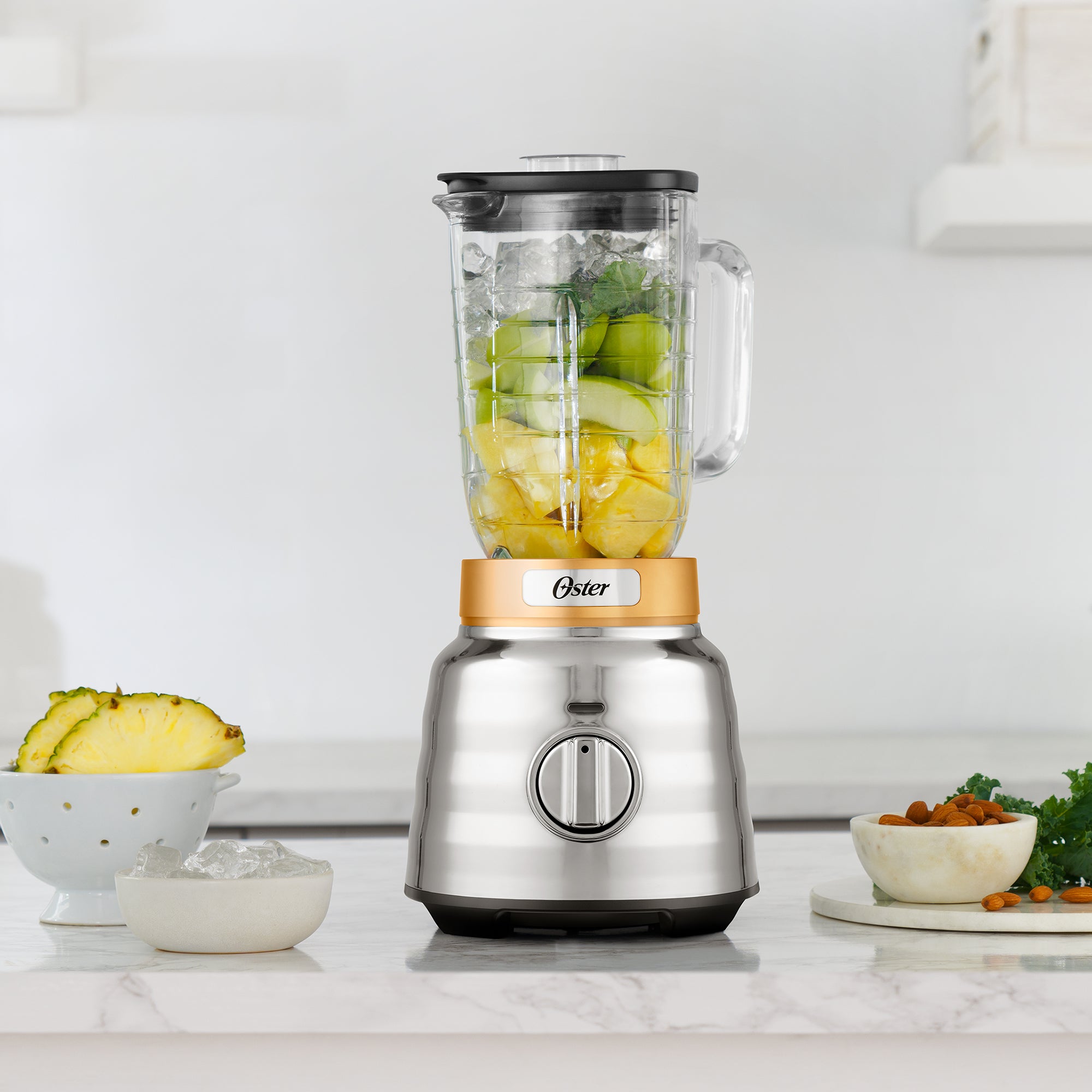 Oster Beehive Performance 3 Speed Blender with 1100 Watt Motor, Silver/Copper - VMInnovations