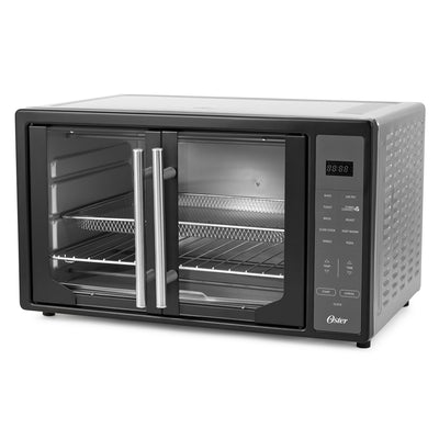 Oster French Door Turbo Convection Toaster Oven with Large Interior, Black(Used)