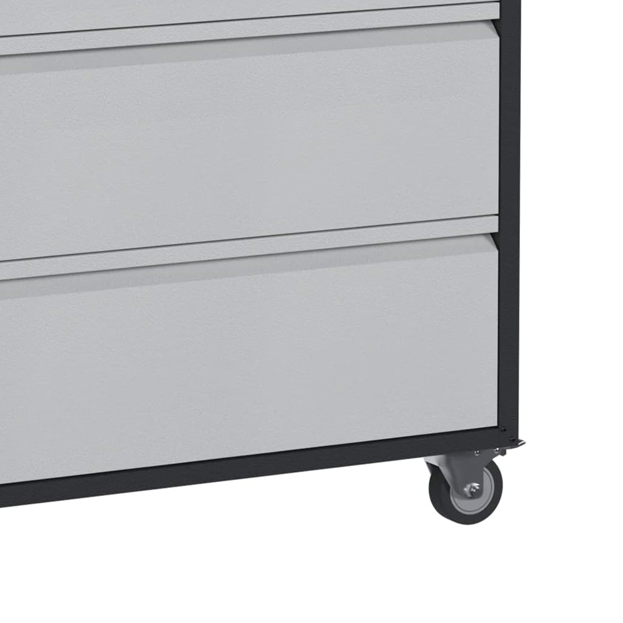 AOBABO Steel Rolling Tool Storage Chest 3 Drawer Cabinet with Wheels, Black/Grey - VMInnovations