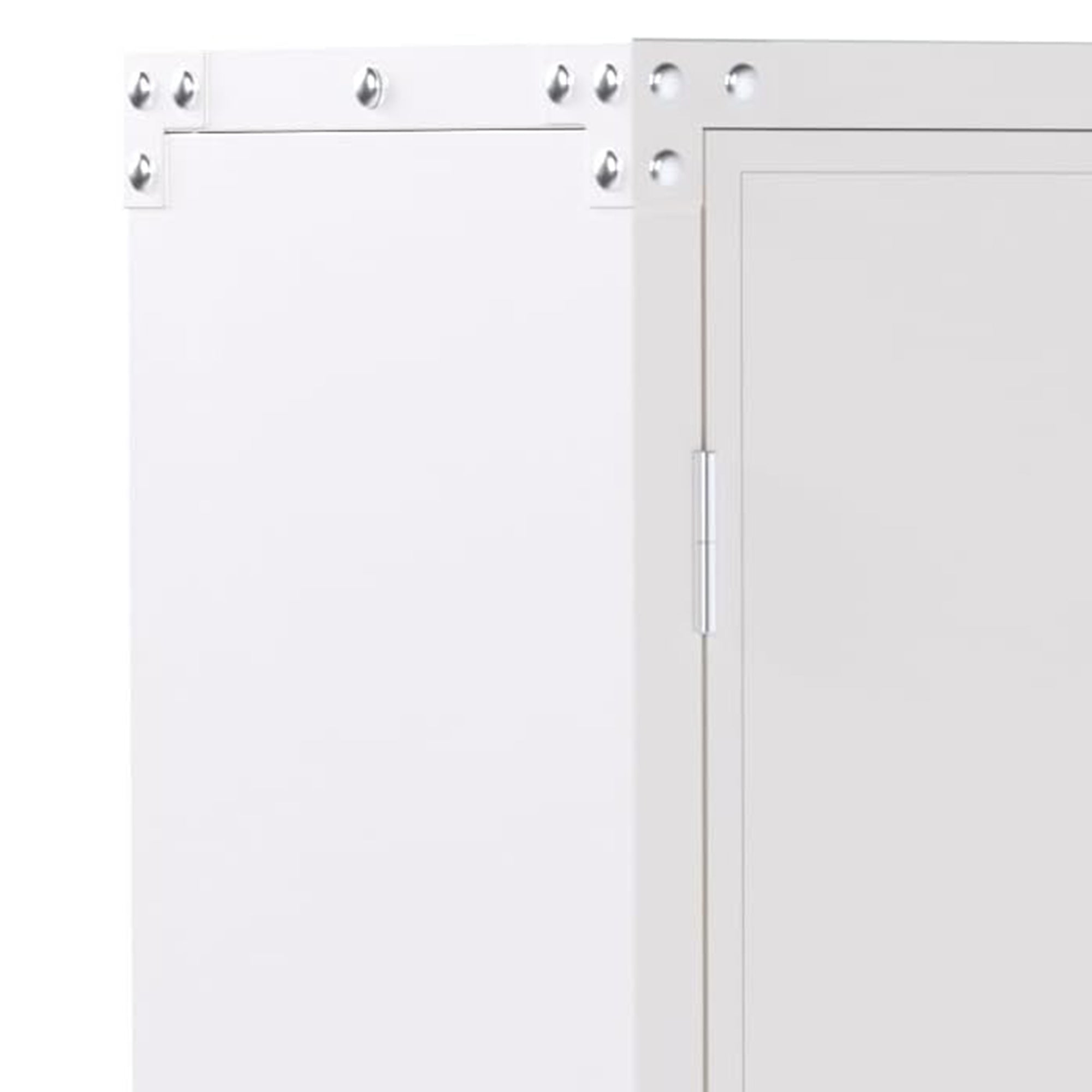 AOBABO Durable & Lockable Cabinet w/Adjustable Shelves & Wheels, White(Open Box) - VMInnovations
