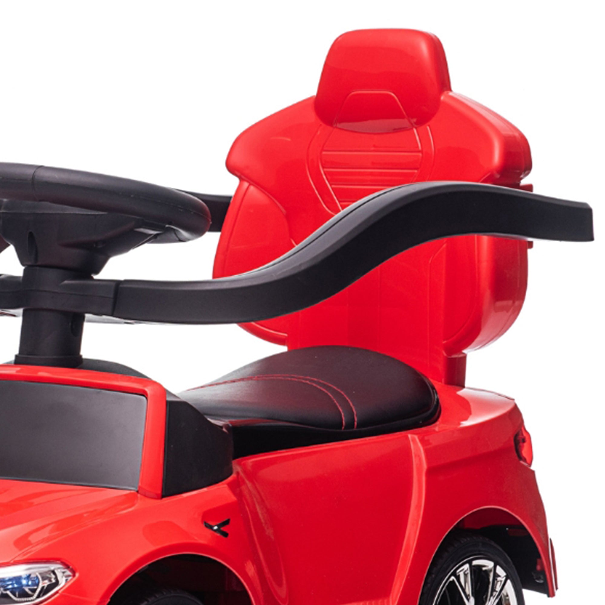 Best Ride On Cars BMW 4 in 1 Ride Car w/Control Bar & LED Lights,Red(Open Box) - VMInnovations
