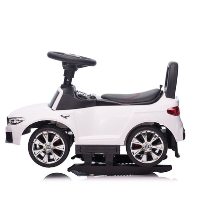 Best Ride On Cars BMW 4 in 1 Ride On Push Car w/ Control Bar & LED Lights, White