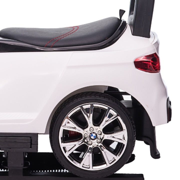 Best Ride On Cars BMW 4 in 1 Ride On Push Car w/ Control Bar & LED Lights, White - VMInnovations