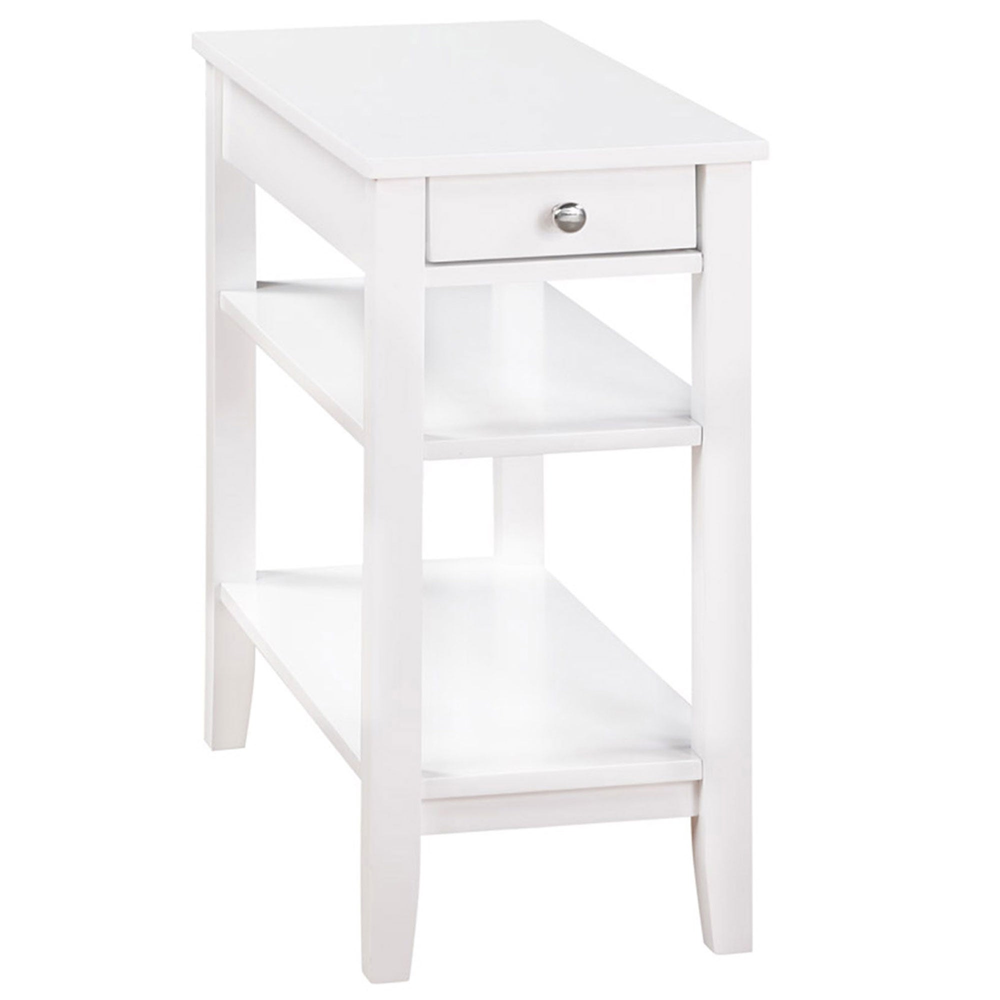 Convenience Concepts American Heritage End Table w/Charging Station, White(Used)
