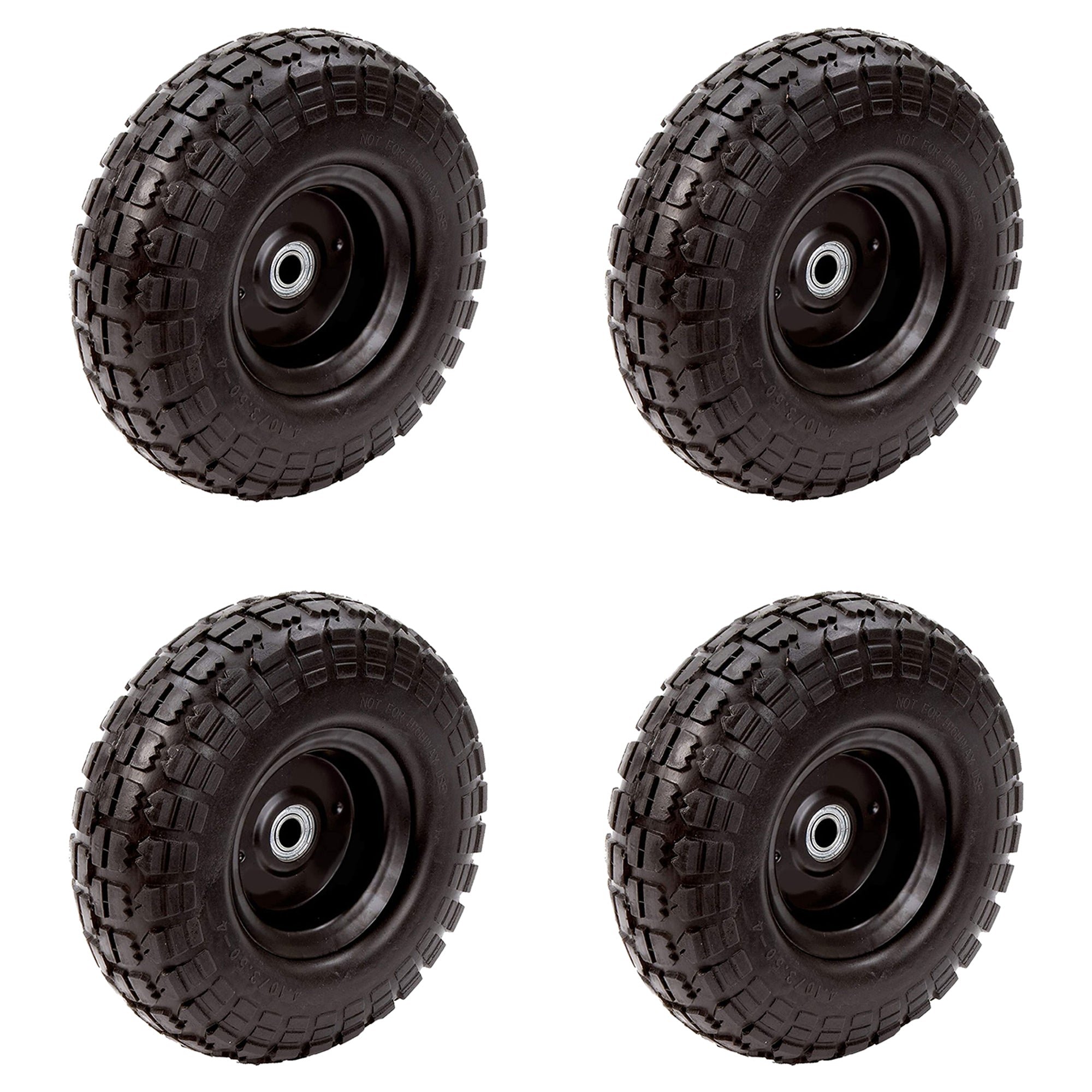 Tricam Farm & Ranch 10" No Flat Replacement Turf Tire for Utility Carts (4 Pack) - VMInnovations