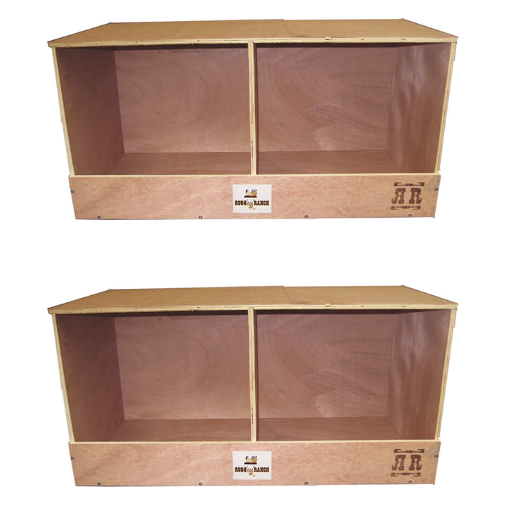 Rugged Range Products Duplex Chicken Coop Nesting Box for 2 to 4 Hens (2 Pack) - VMInnovations