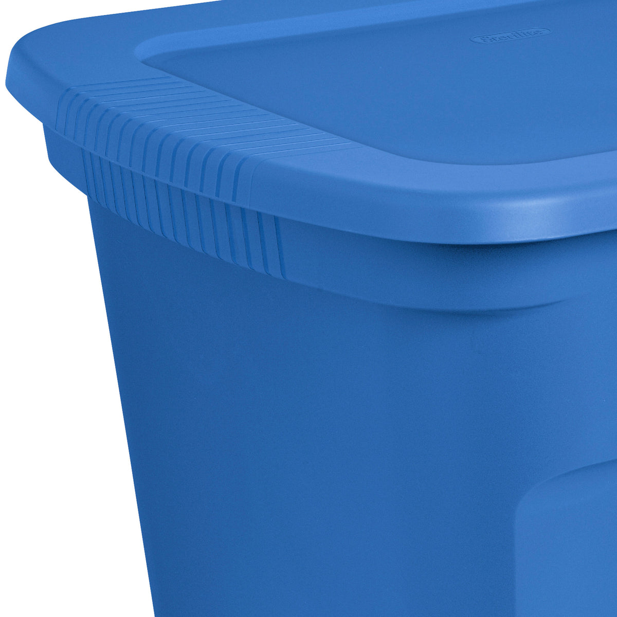 Sterilite 18 Gal Stackable Storage Box Container w/Handle, Blue Summer (16 Pack)