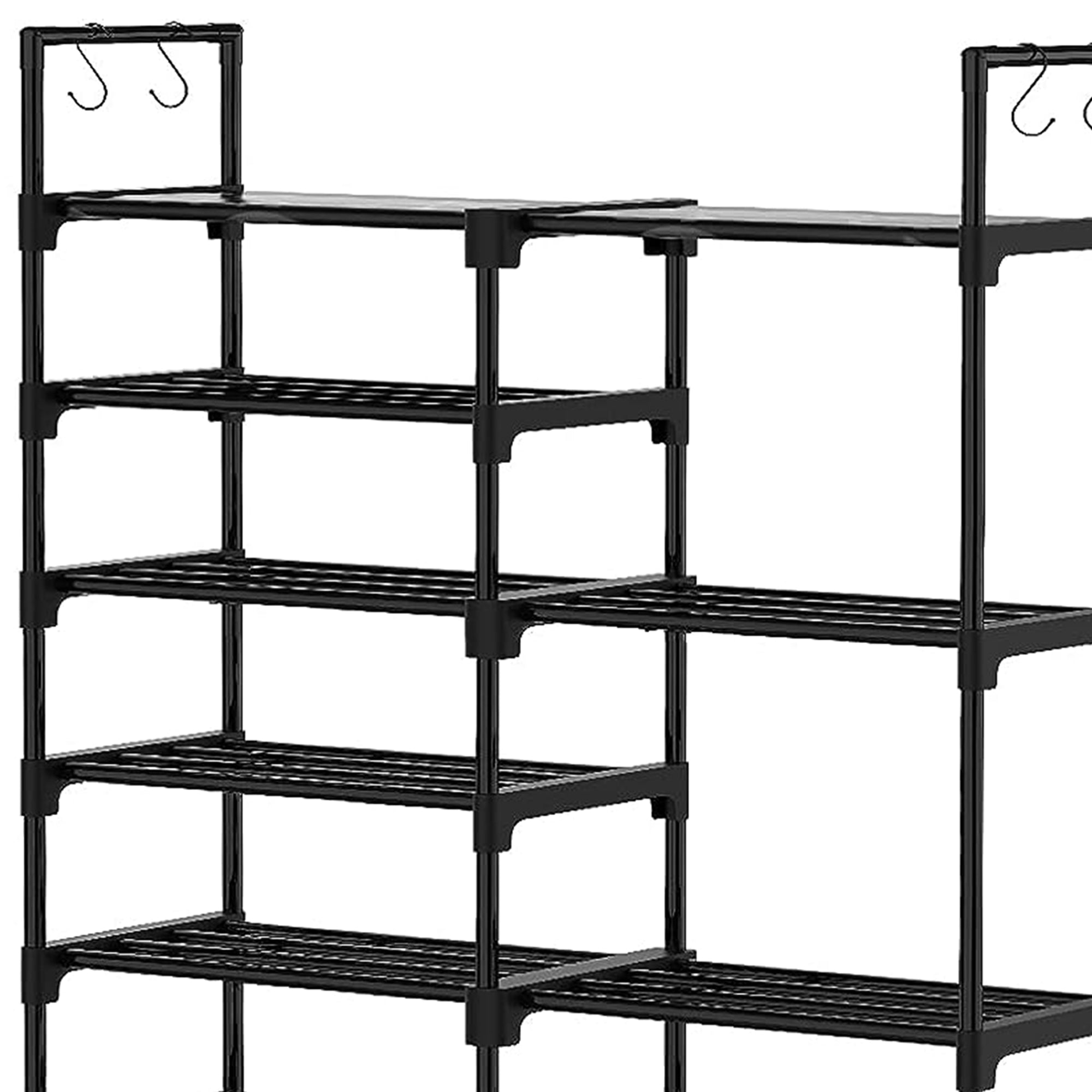 WOWLIVE 9 Tier Metal Shoe Rack,30-35 Pair Shelf Storage Organizer, Blk(Open Box) - VMInnovations