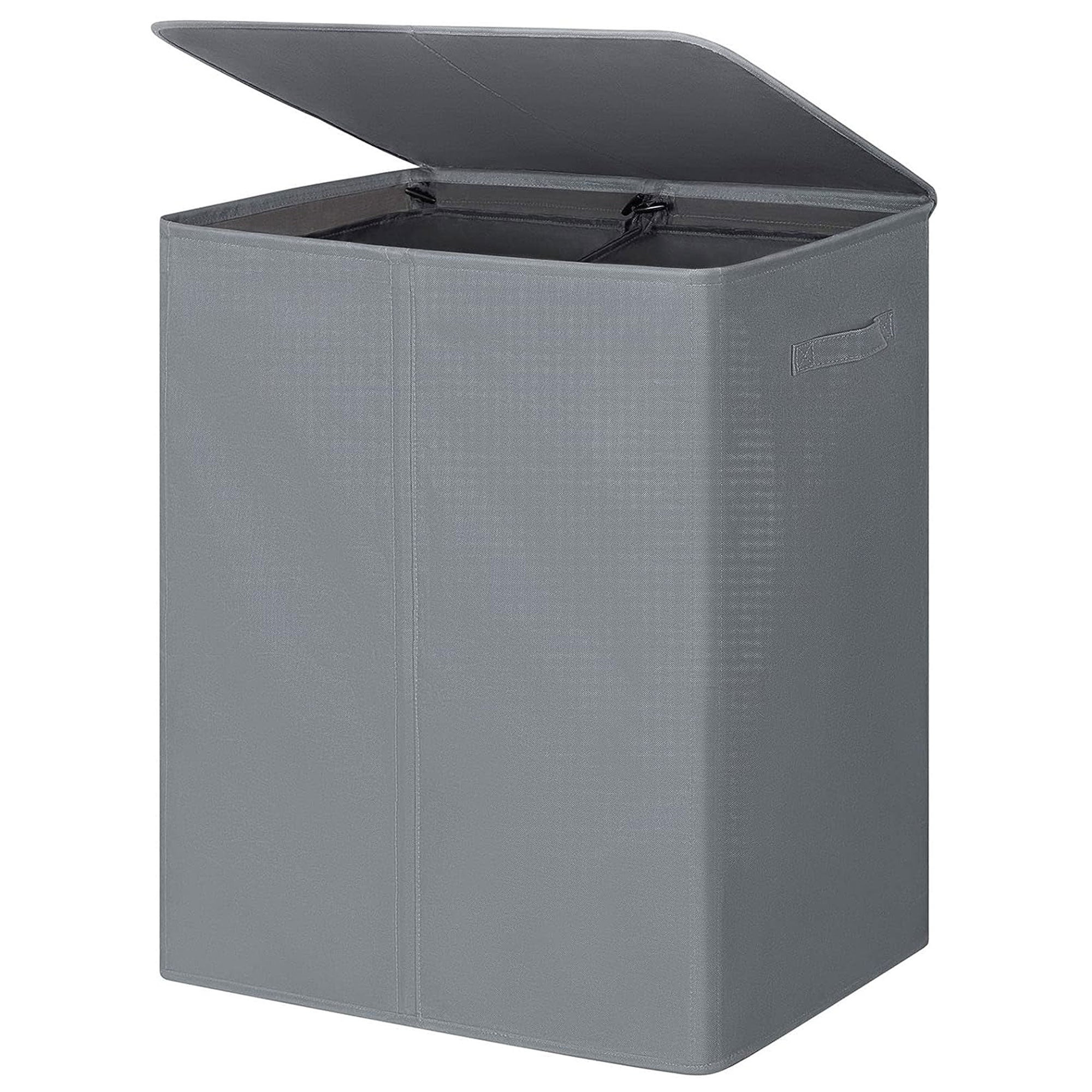 WOWLIVE 154L Fabric Double Laundry Hamper with Lid and Removable Bags, Gray - VMInnovations