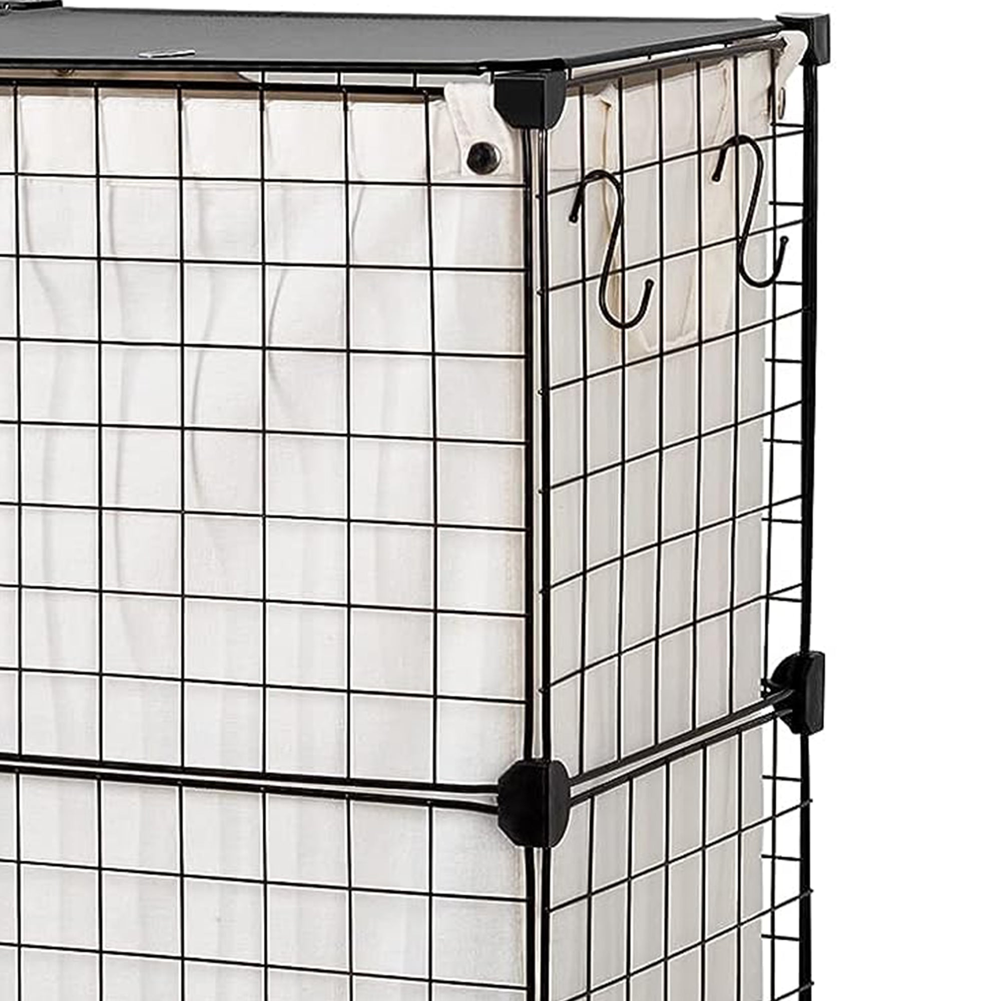 WOWLIVE Double 144L Iron Laundry Hamper w/Lid, Wheels,& Removable Bags(Open Box) - VMInnovations