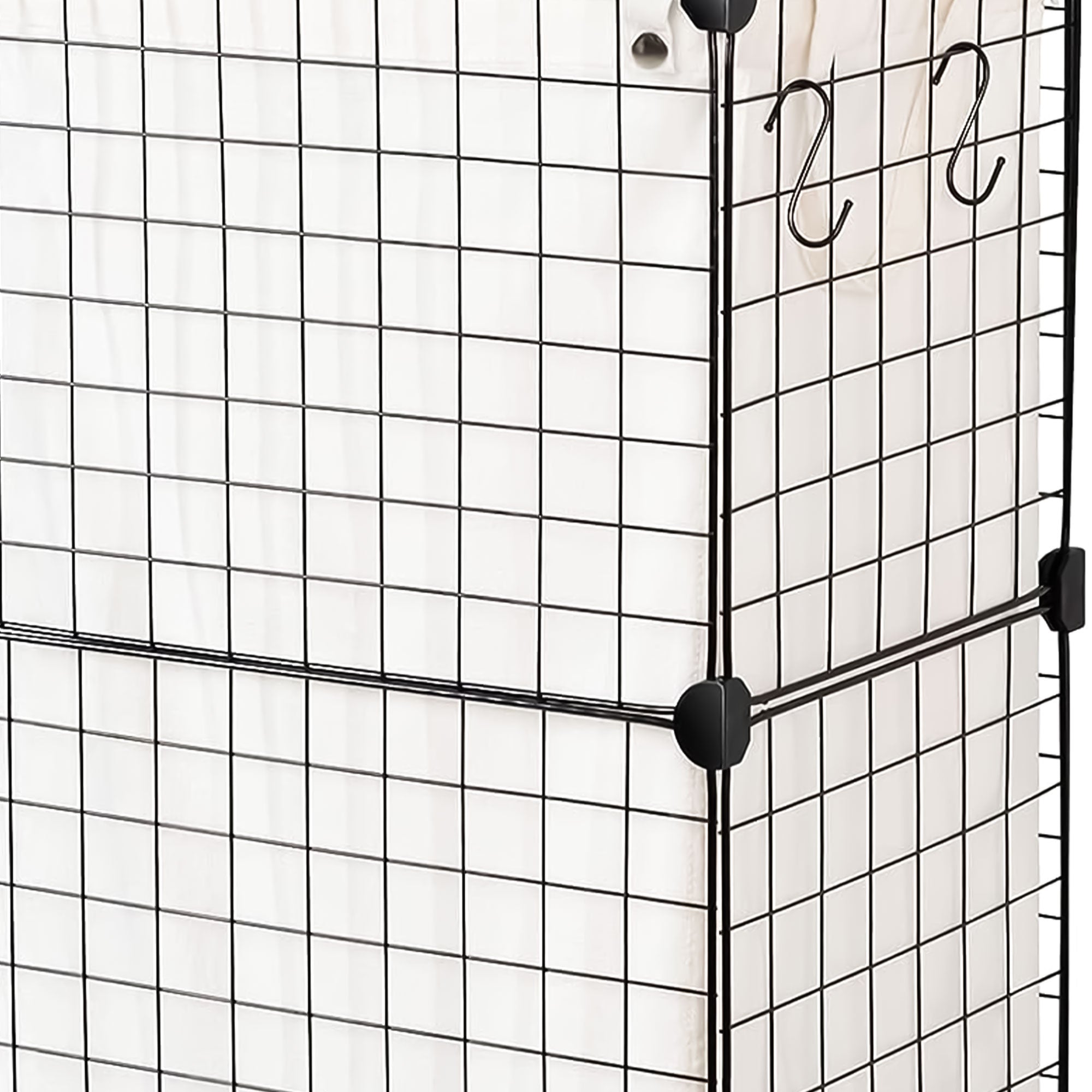 WOWLIVE Single 72L Iron Wire Laundry Hamper w/Lid, Wheels, & Removable Bag(Used) - VMInnovations