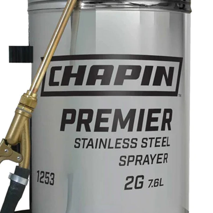Chapin Premier 2 Gallon Stainless Steel Lawn and Garden Handheld Tank Sprayer - VMInnovations
