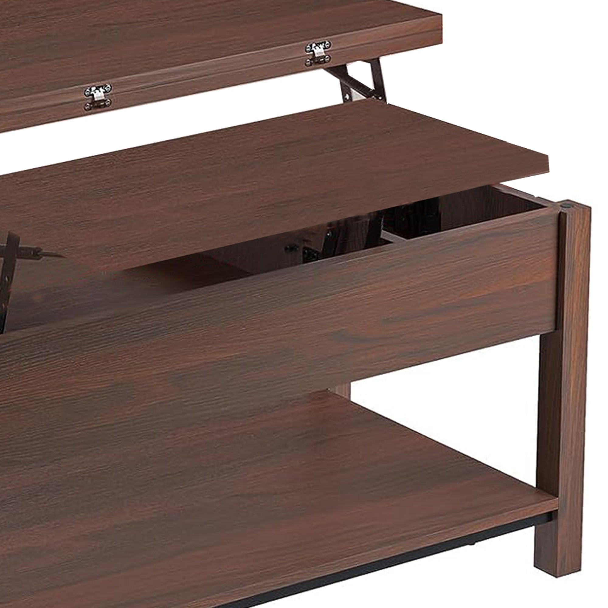 FABATO 4 in 1 Convertible Coffee Table w/Storage, Espresso (Open Box) - VMInnovations