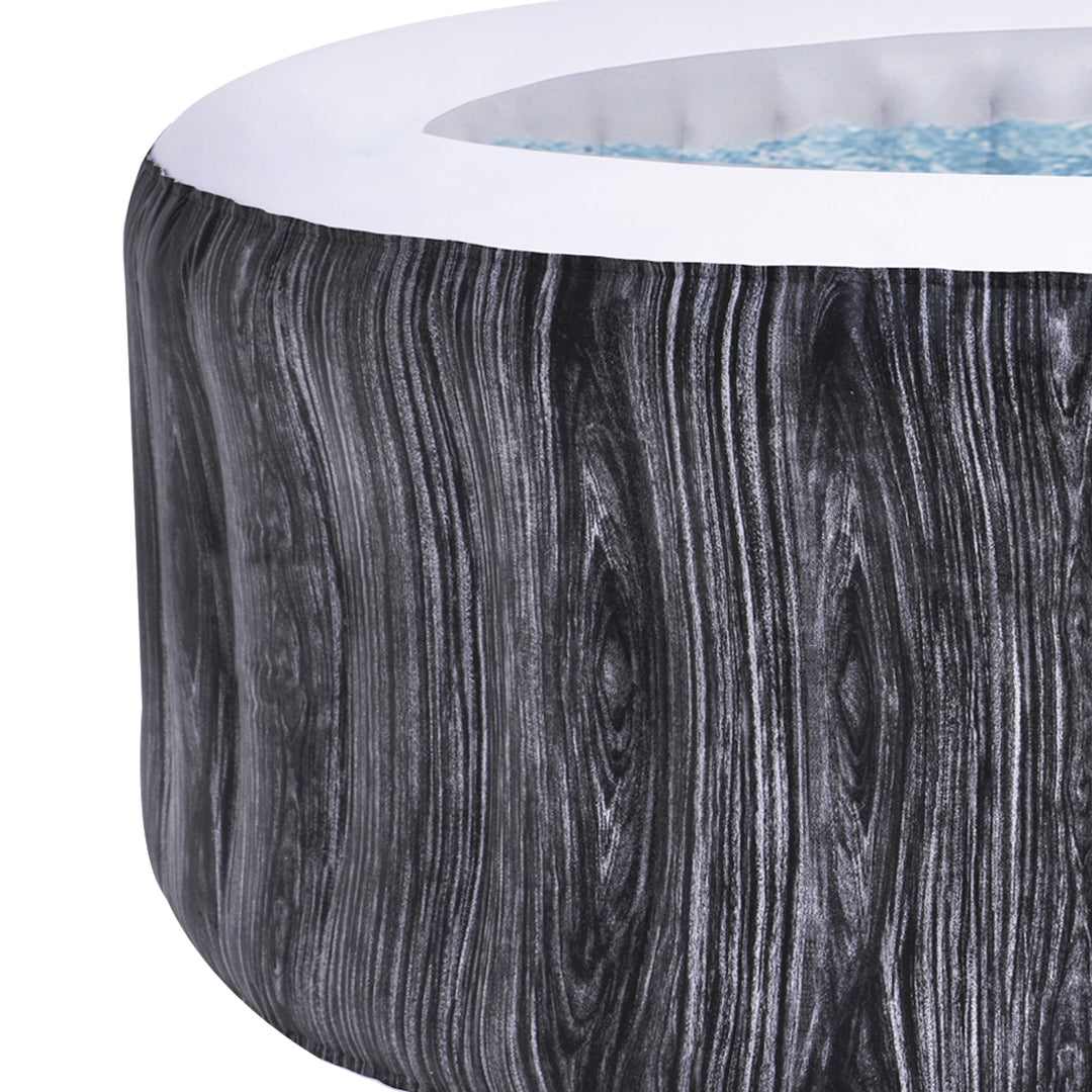 JLeisure Greywood 65 Inch 3 Person Inflatable Round Outdoor Hot Tub Spa, Gray - VMInnovations