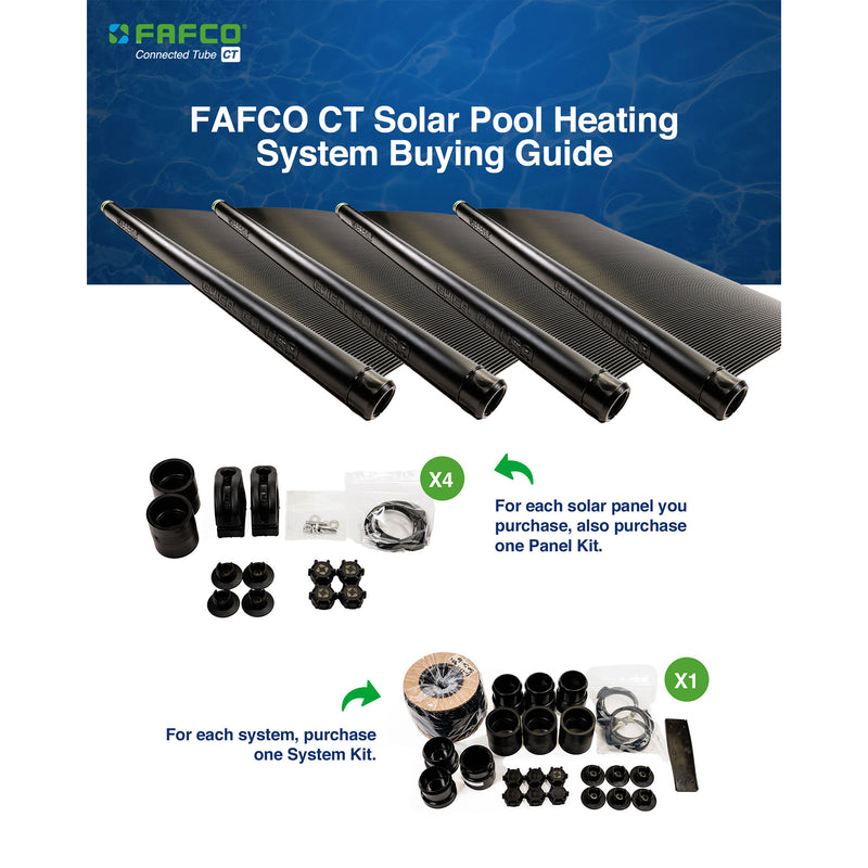 FAFCO Connected Tube (CT) 4 x 10 Ft Highest Efficiency Solar Pool Heating Panel