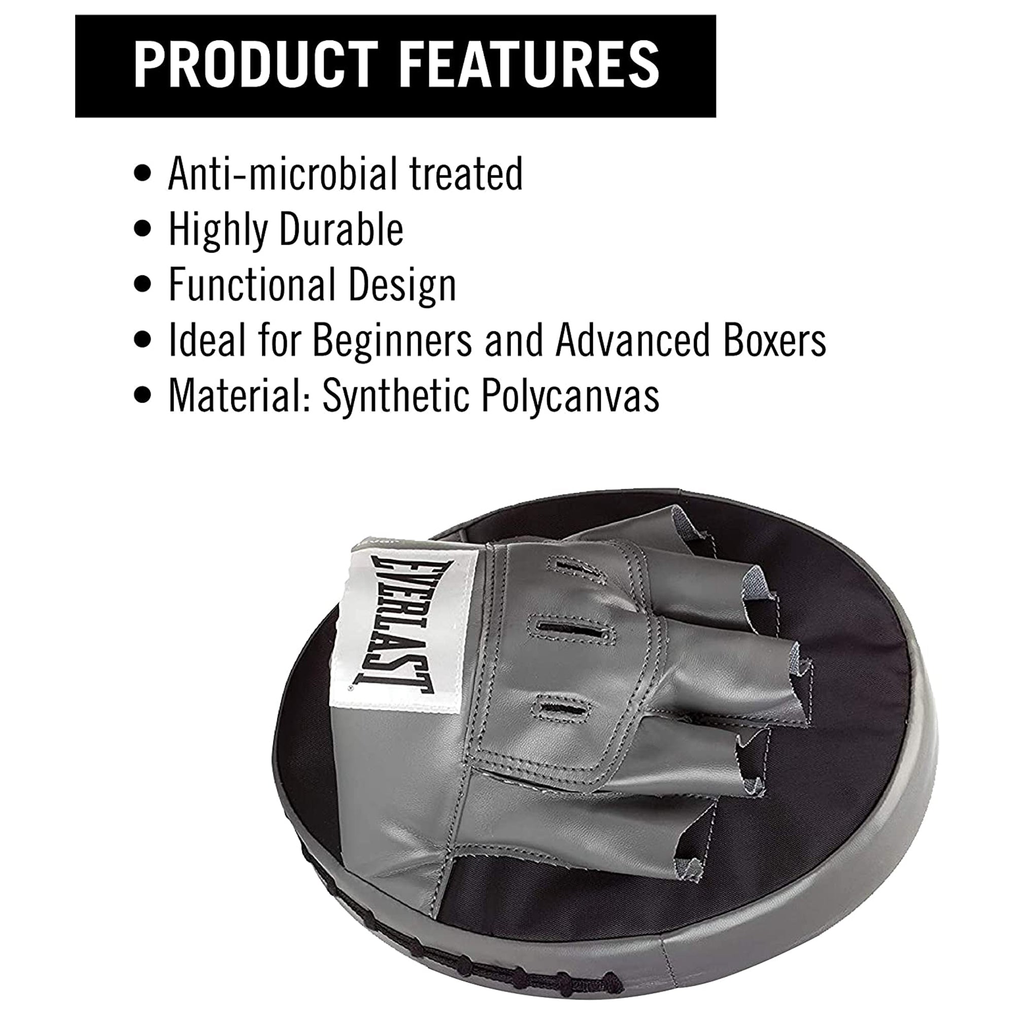 Everlast 1 Size Fits All Synthetic Punch Mitts with Full Boxing Glove Backing - VMInnovations