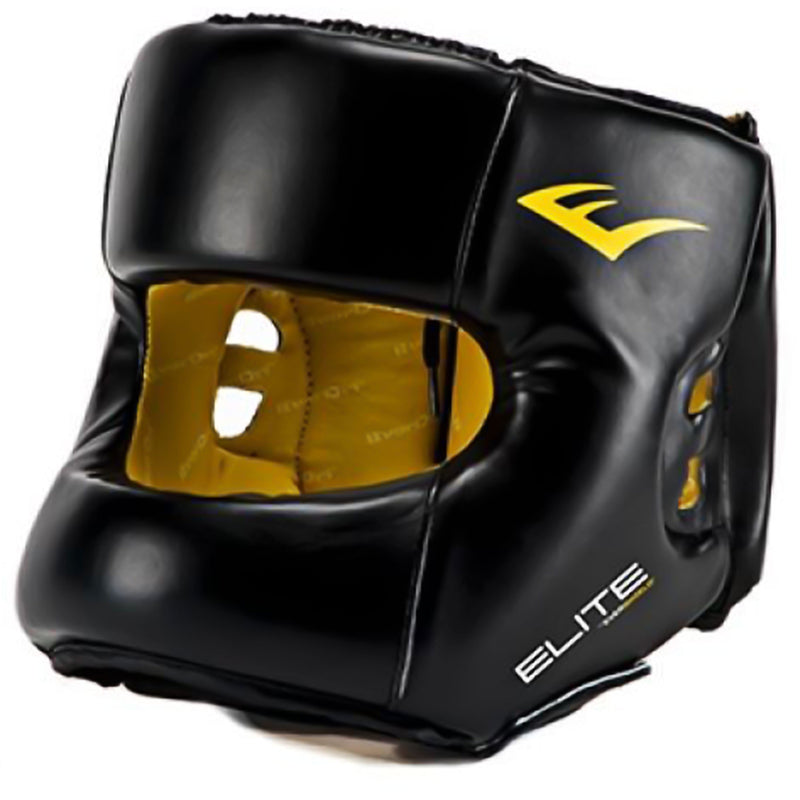 Everlast Elite Synthetic Leather Padded Headgear for Training, Med/Lrg (Used)