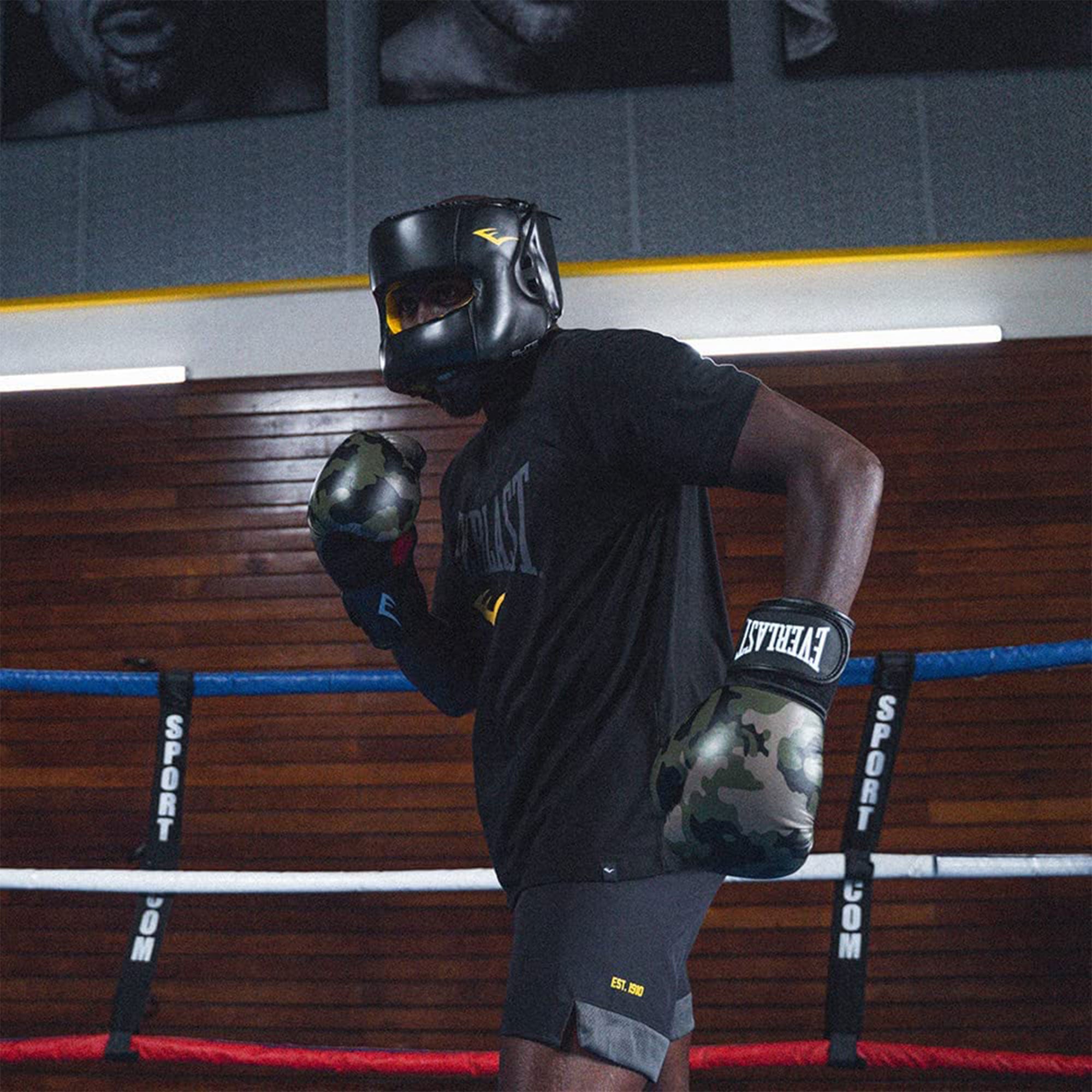 Everlast Elite Synthetic Padded Headgear for Training, Medium/Large (Open Box) - VMInnovations