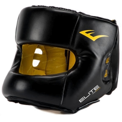 Everlast Elite Synthetic Leather Padded Headgear for Training, L/XL (Open Box)