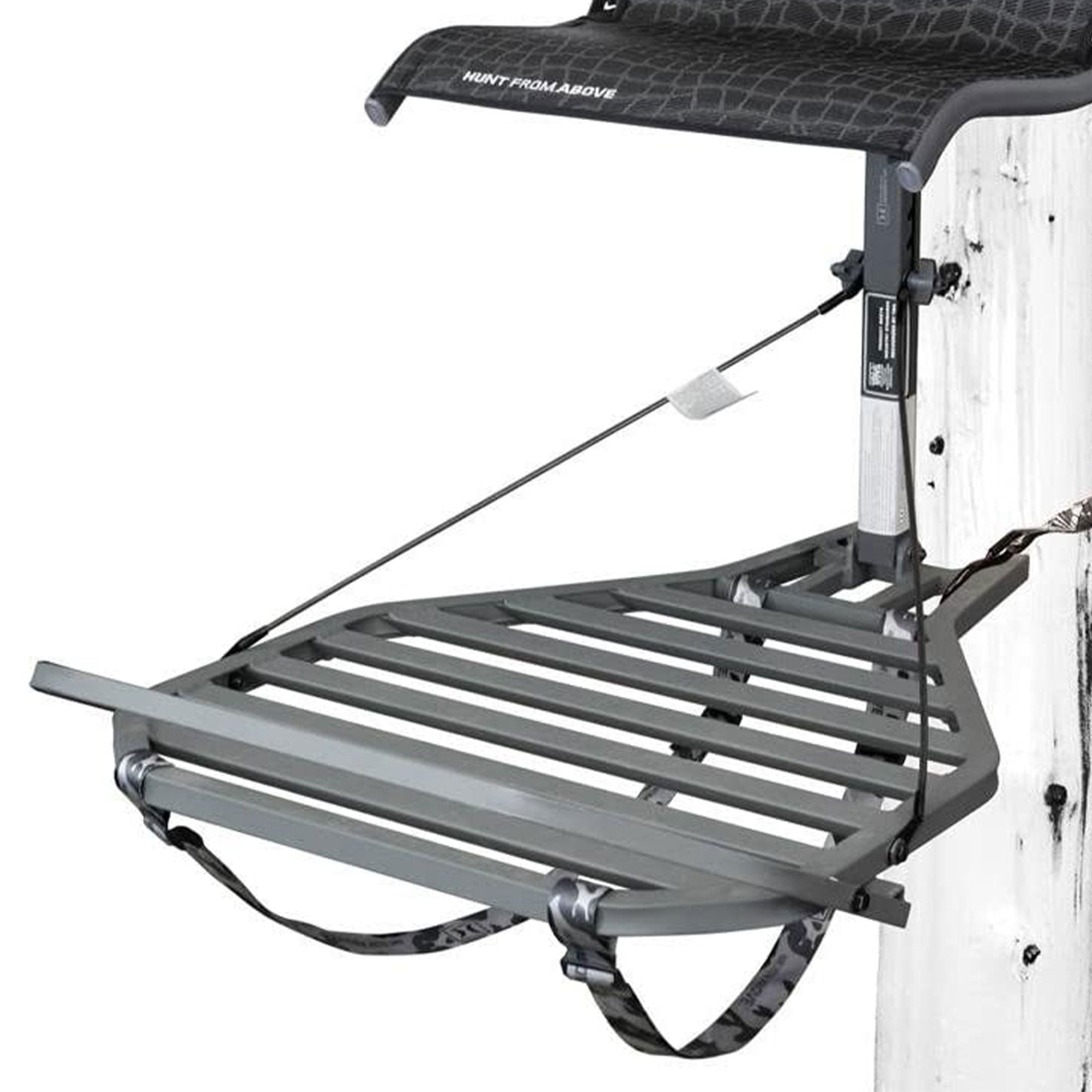 Hawk Helium Kickback Tree Stand, Set of 3 Climbing Sticks & Muddy Ambush Harness - VMInnovations