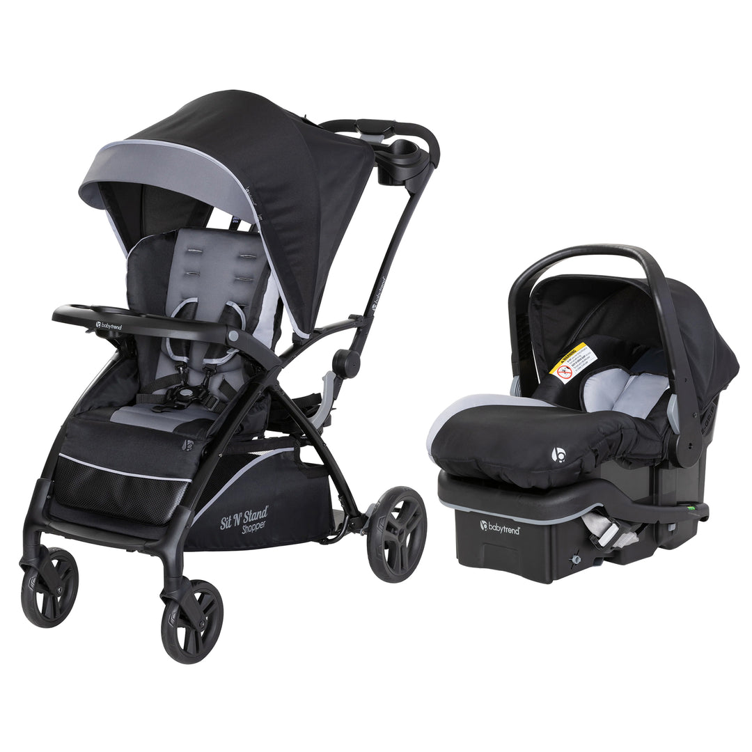 Baby Trend Sit N' Stand Stroller w/Canopy & EZ-Lift Plus Infant Car Seat, Stormy - VMInnovations