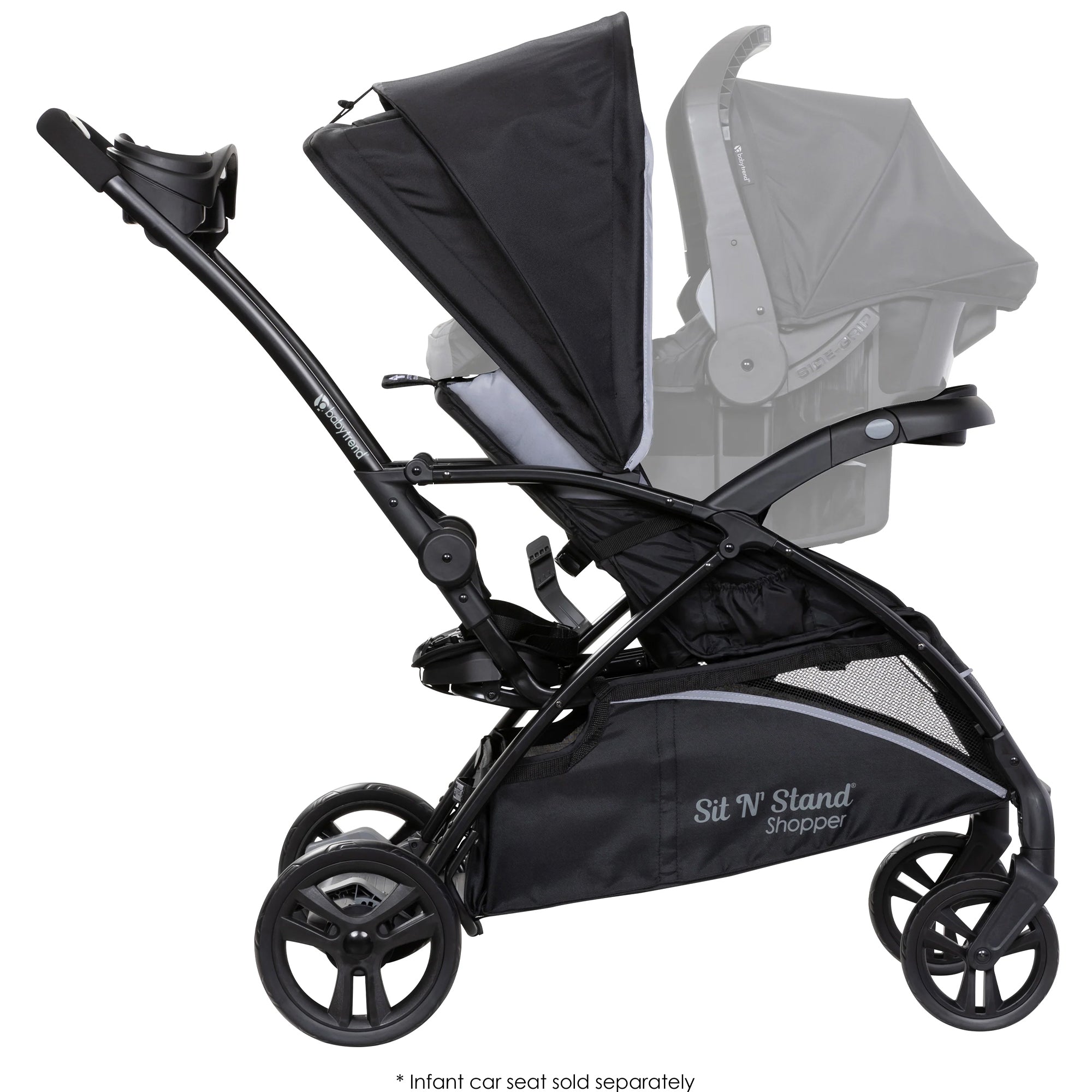 Baby Trend Sit N' Stand Stroller w/Canopy & EZ-Lift Plus Infant Car Seat, Stormy - VMInnovations