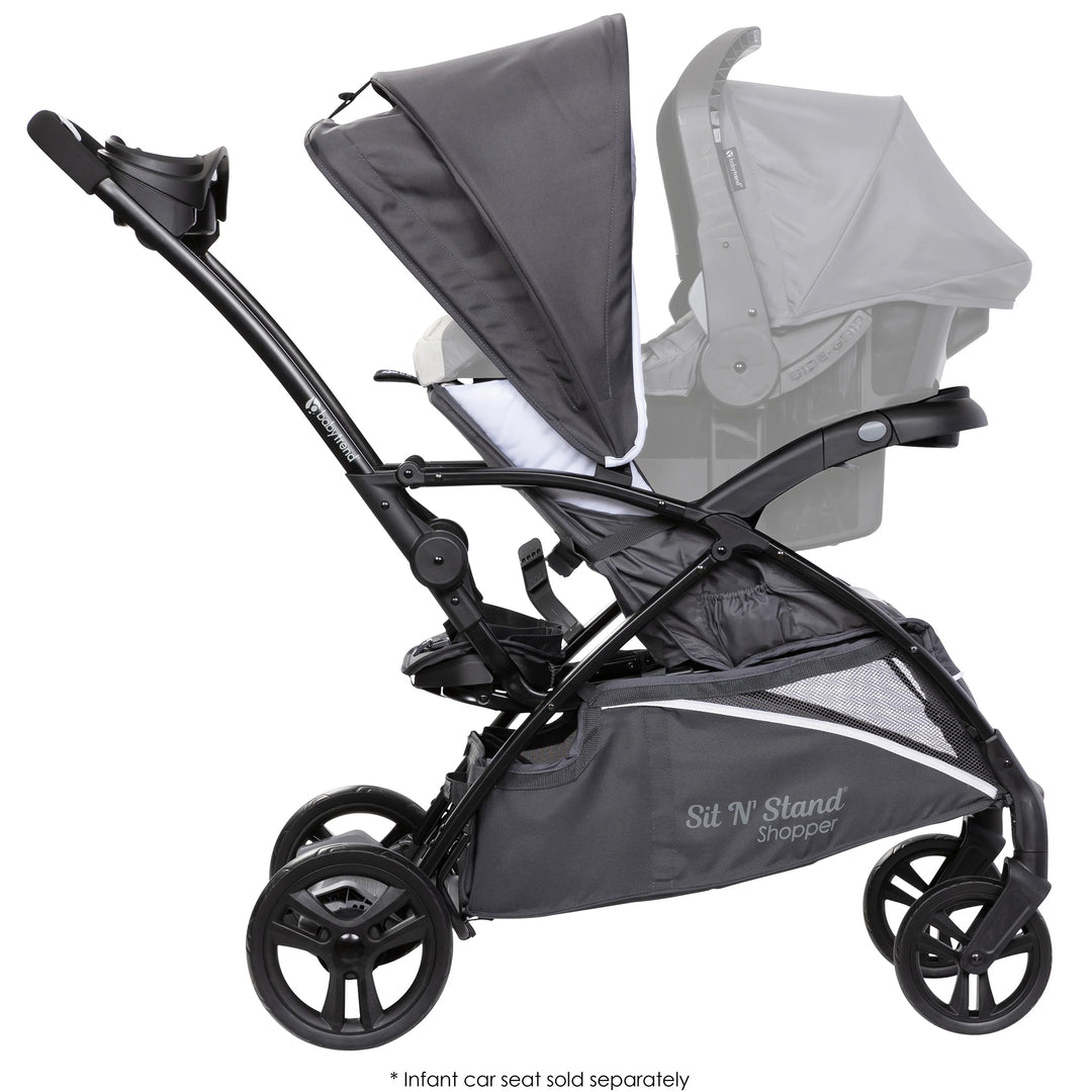 Baby Trend Sit N' Stand 5-in-1 Stroller & EZ-Lift Plus Infant Car Seat, Magnolia - VMInnovations