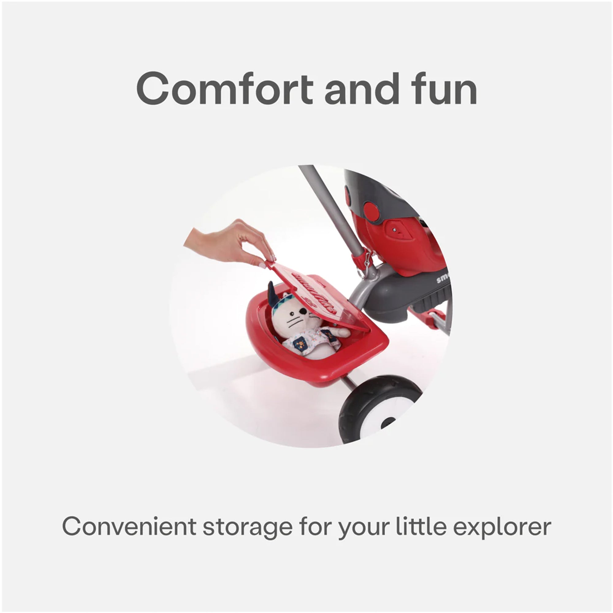smarTrike 4 in 1 Breeze Plus Multi-Stage Tricycle w/Folding Canopy, Red (Used) - VMInnovations