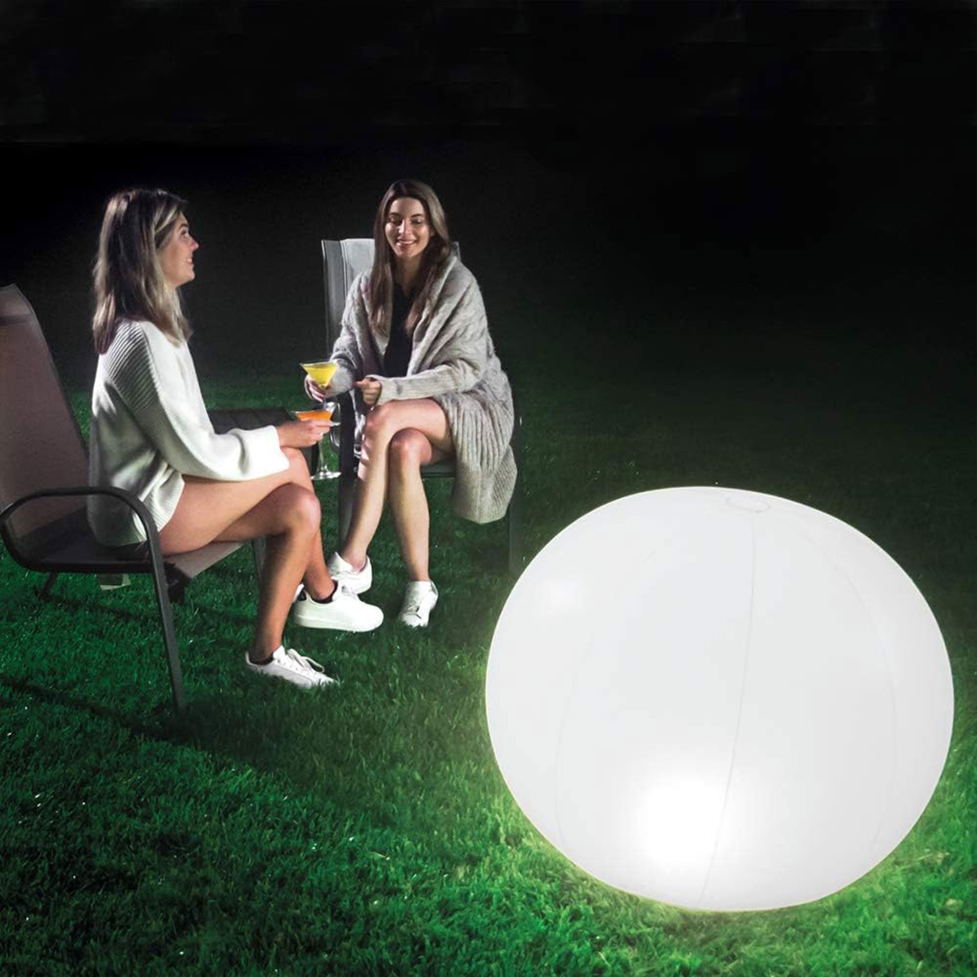 Intex Indoor/Outdoor Rechargeable Floating Globe LED Decorative Light (Open Box) - VMInnovations