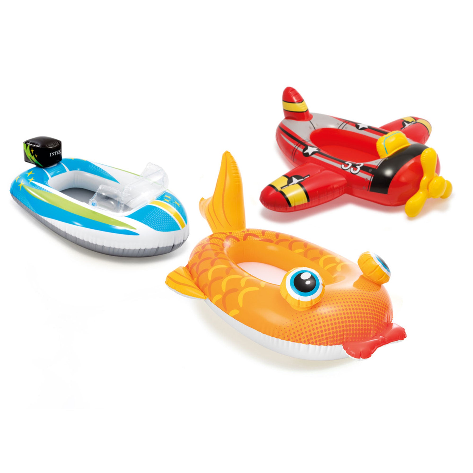 Intex The Wet Set Pool Cruisers Inflatable Pool Floats, Set of 3, Multicolor - VMInnovations