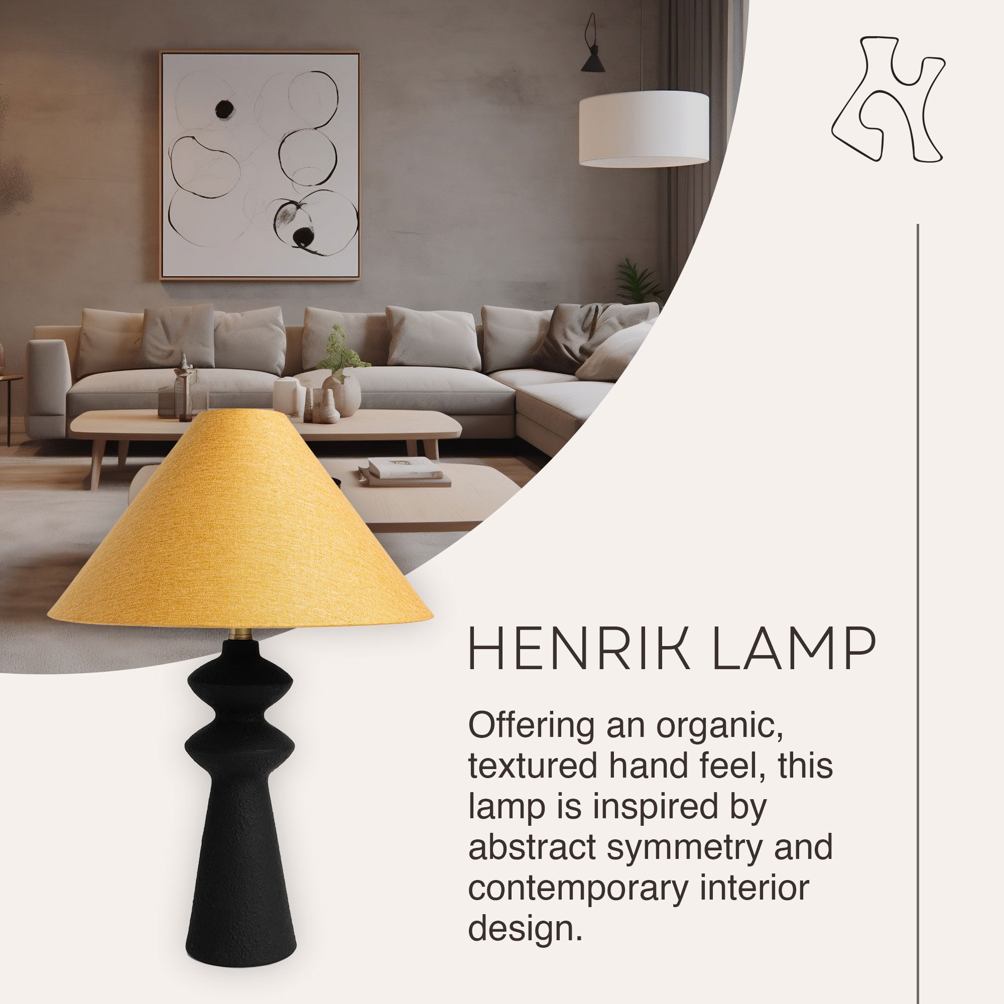 Villa Moda Henrik-Hxy 1660 Table Lamp, Black (Used) - VMInnovations