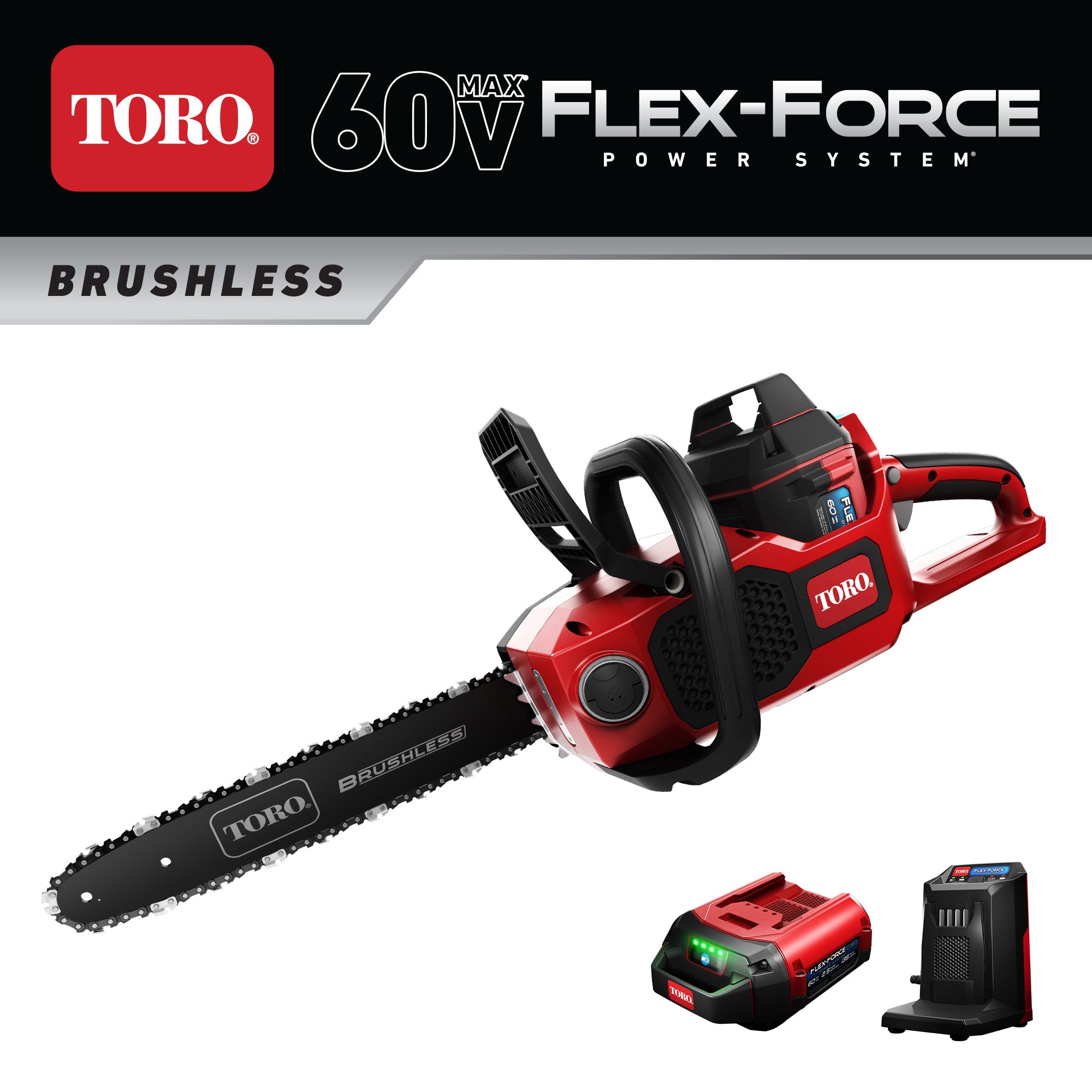 Toro Flex Force 60V 16" Electric Chainsaw w/2.5Ah Battery & Charger (For Parts) - VMInnovations