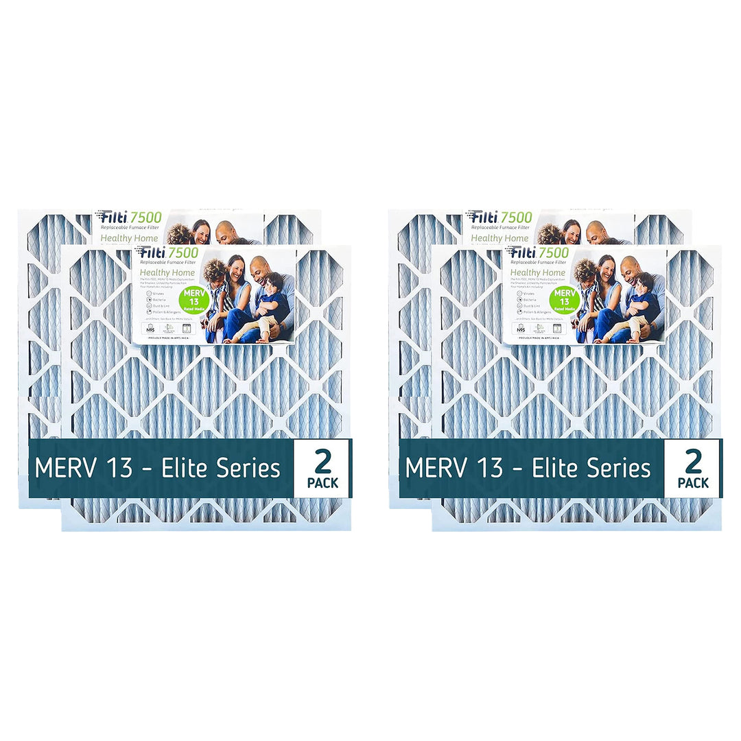 Filti 7500 20x4x25 Inch Pleated Home HVAC Furnace MERV 13 Air Filter (4 Pack) - VMInnovations