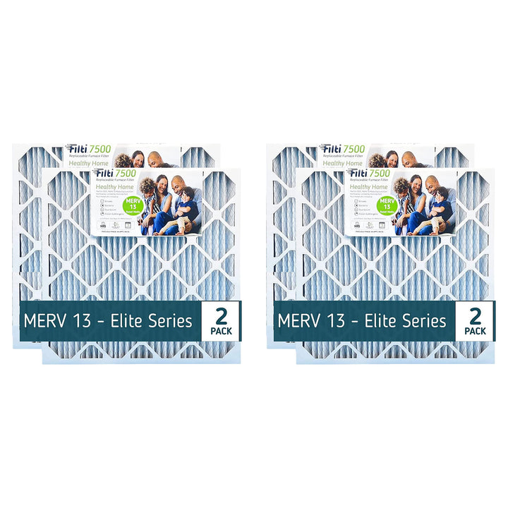 Filti 7500 20x4x25 Inch Pleated Home HVAC Furnace MERV 13 Air Filter (4 Pack) - VMInnovations