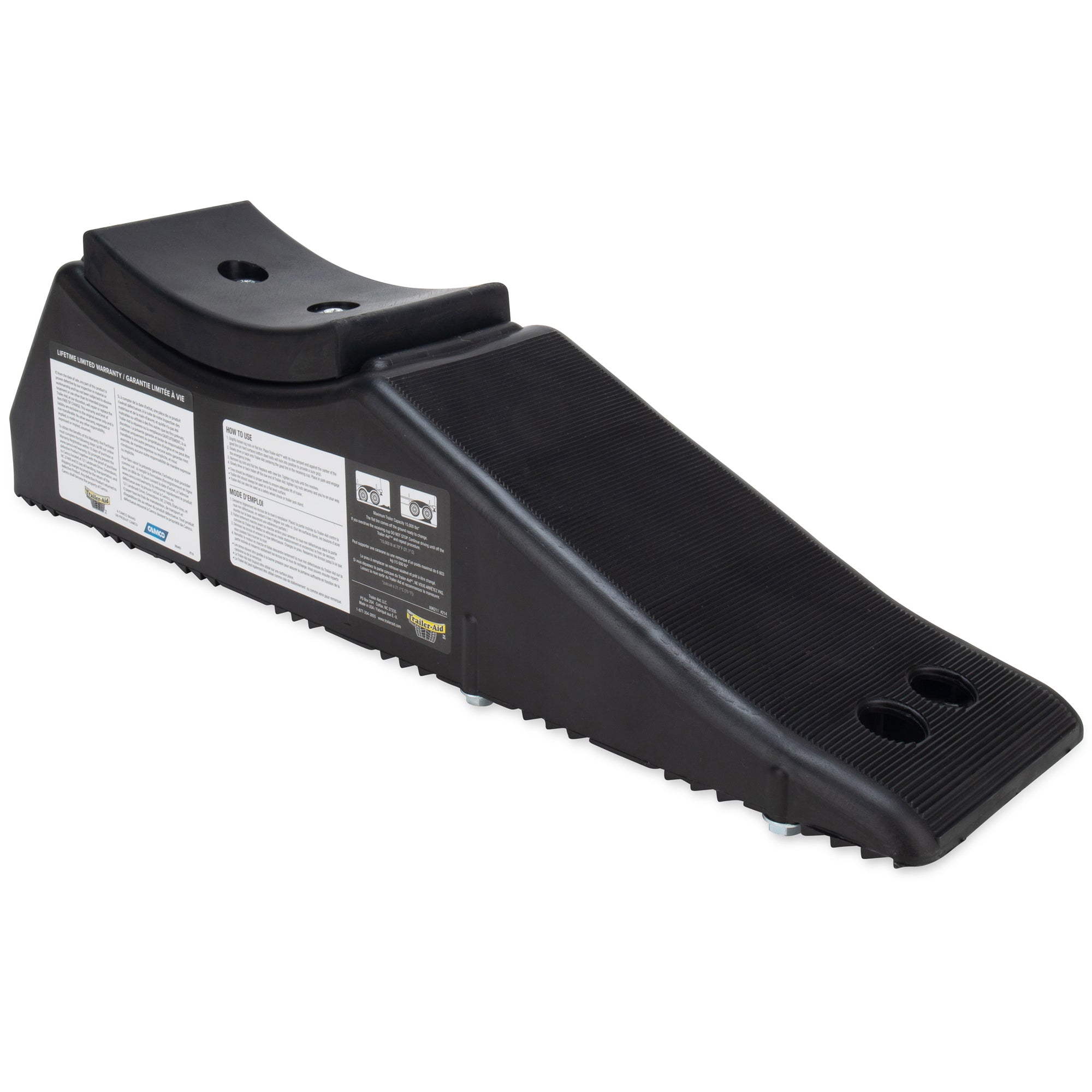 Camco Trailer Aid PLUS Tandem Trailer Tire Changing Ramp with 5.5" Lift, Black - VMInnovations