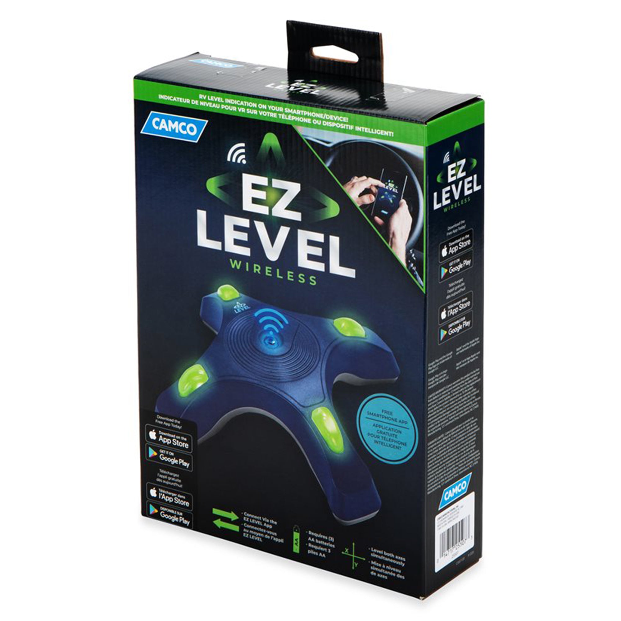 Camco Wireless Automatic EZ Level w/Illuminated Indicator Lights, Blue(Open Box) - VMInnovations