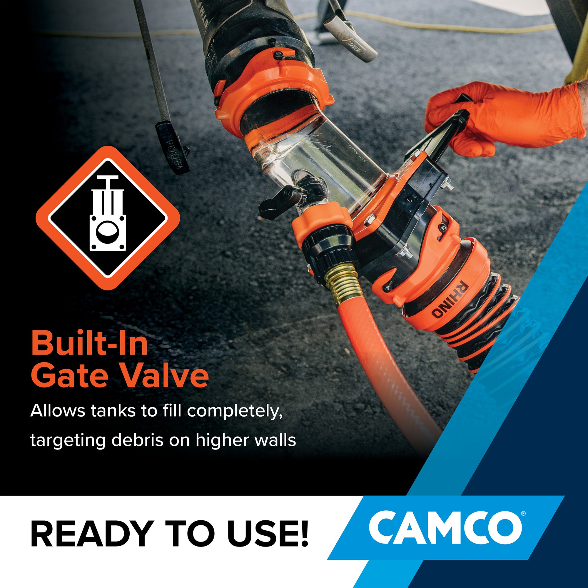 Camco Rhino Blaster Pro Elbow RV Trailer Holding Tank Rinser w/Gate Valve (Used) - VMInnovations