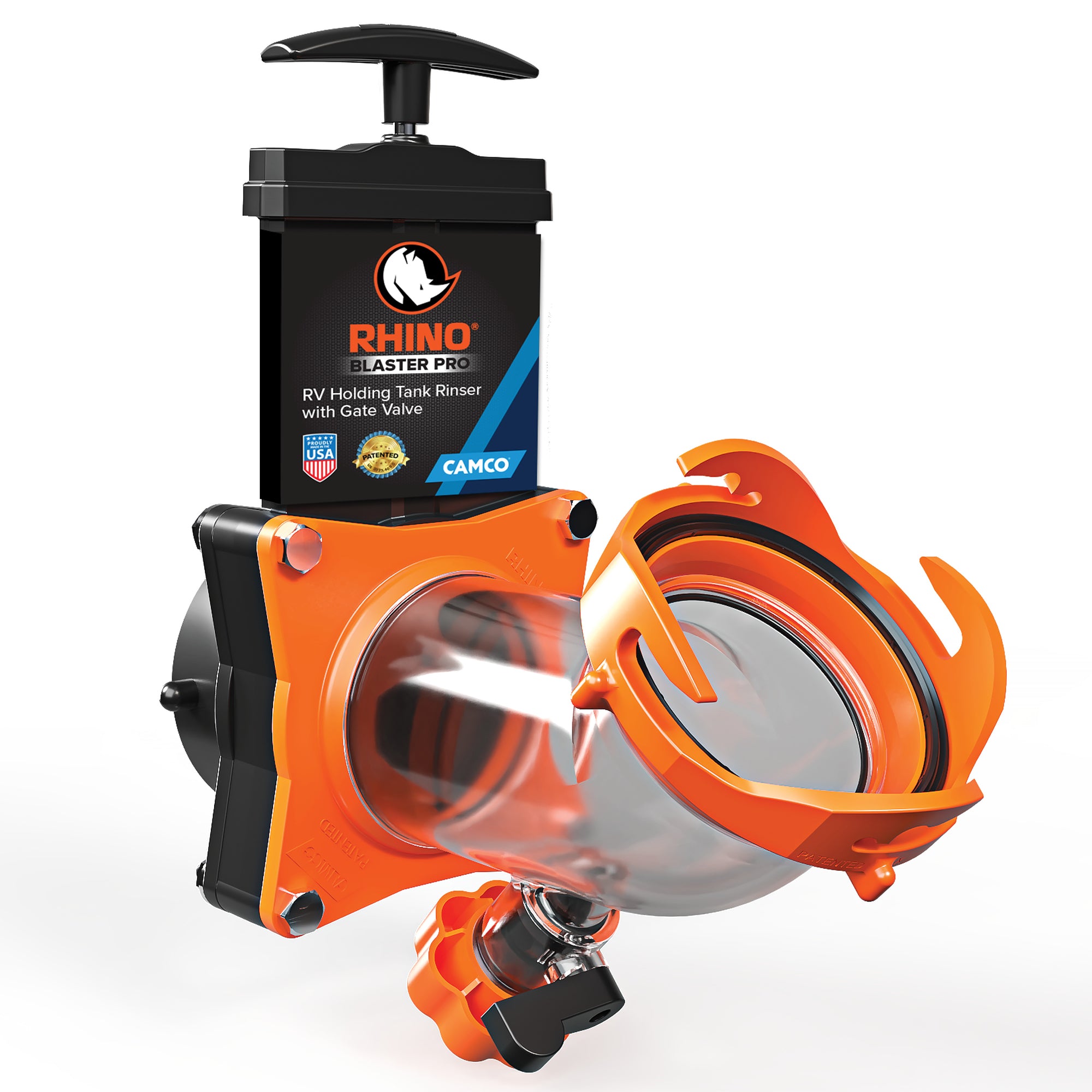 Camco Rhino Blaster Pro Elbow RV Trailer Holding Tank Rinser w/Gate Valve (Used) - VMInnovations