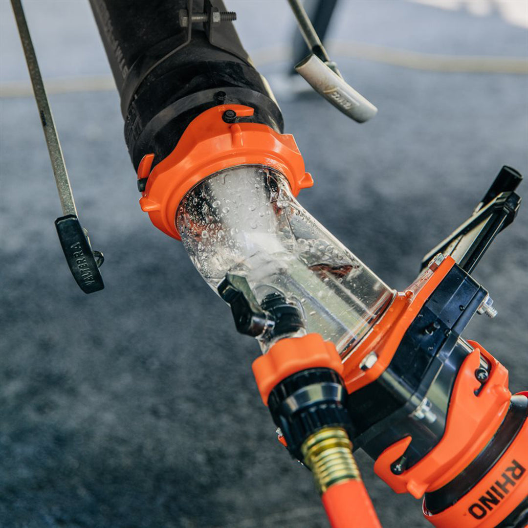 Camco Rhino Blaster Pro Clear Elbow RV Trailer Holding Tank Rinser w/Gate Valve - VMInnovations