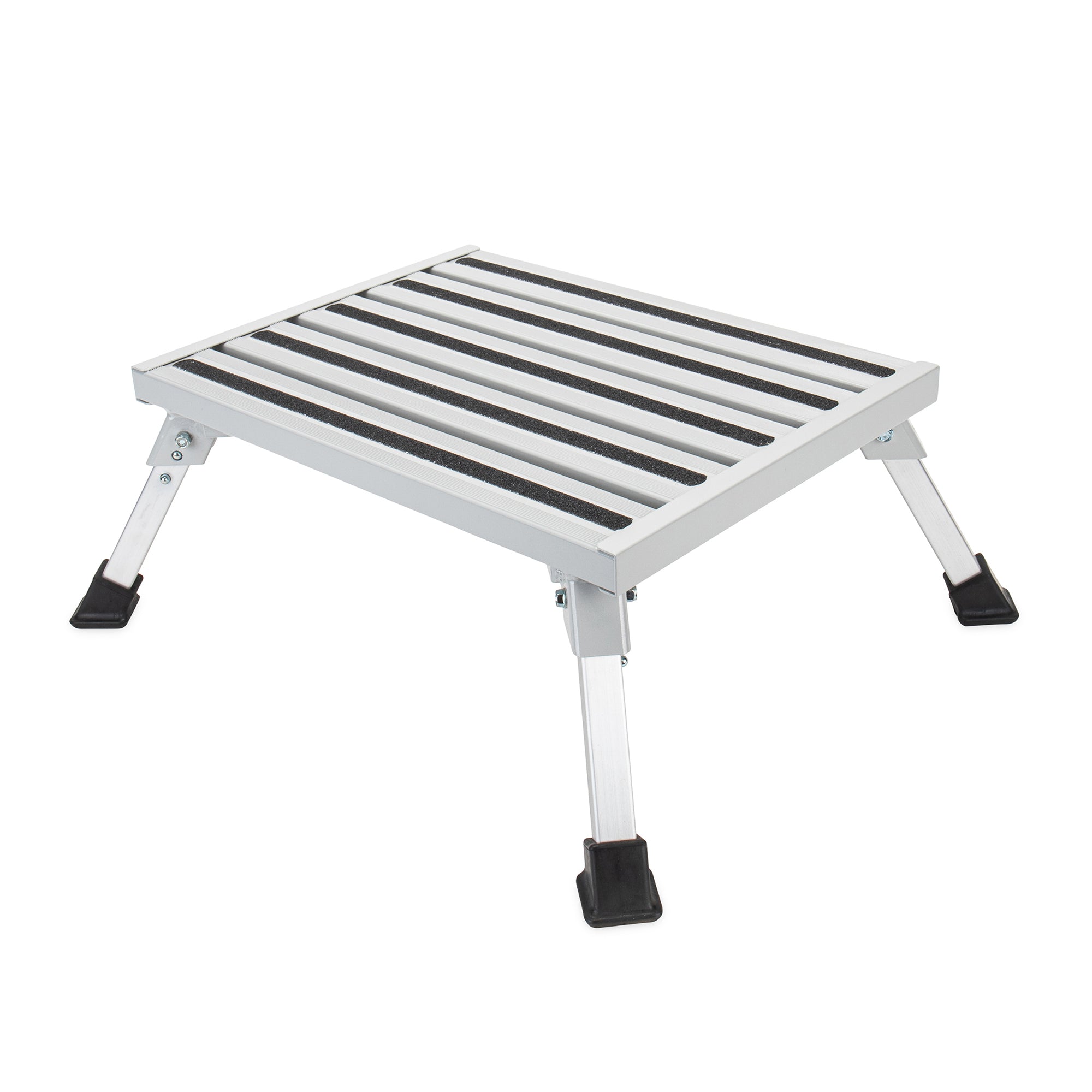 Camco 43677 Fixed Height Aluminum Platform Step Stool with Rubber Feet(Open Box) - VMInnovations