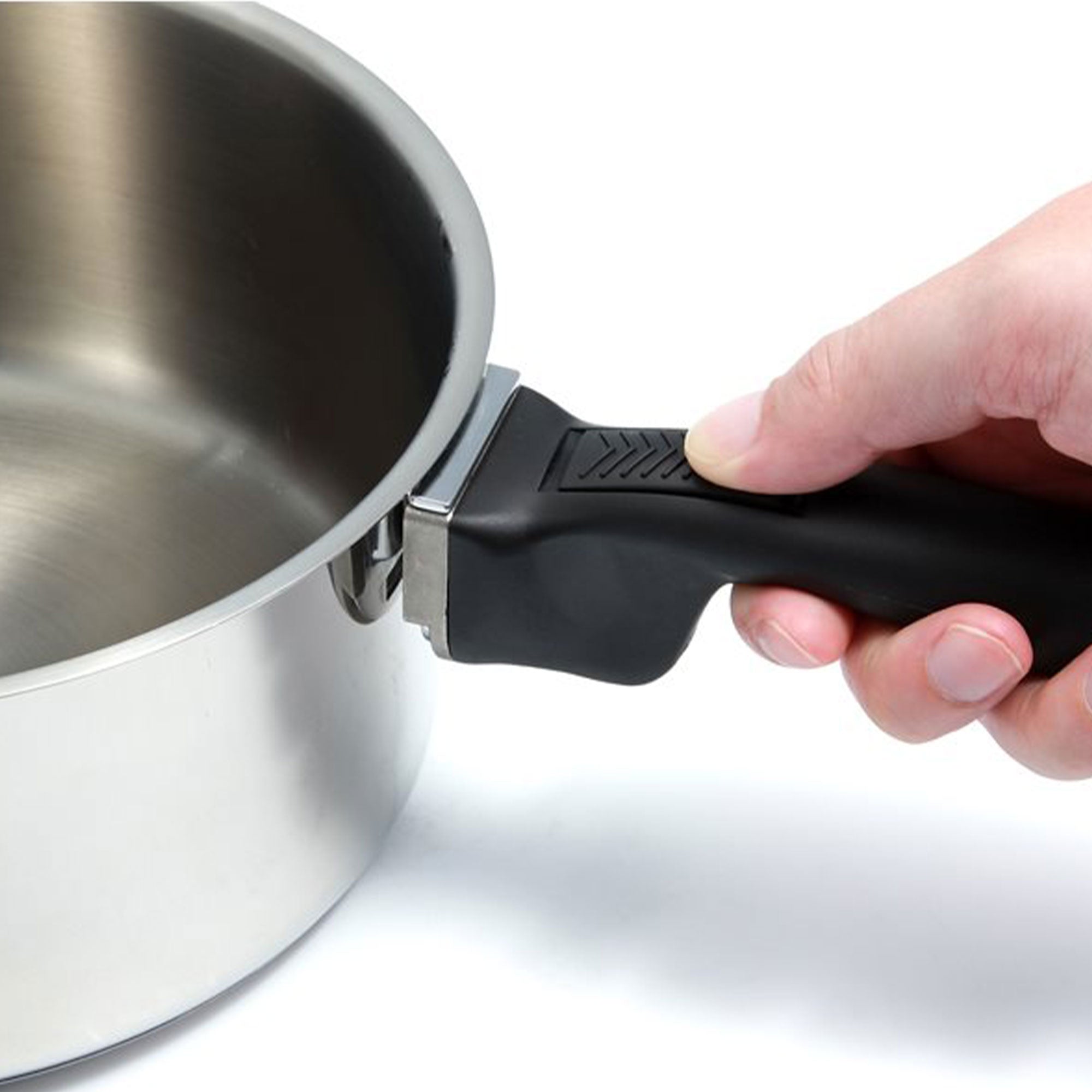 7 Piece Stainless Steel Cookware Nesting Set w/Handle & Storage Strap (Open Box) - VMInnovations