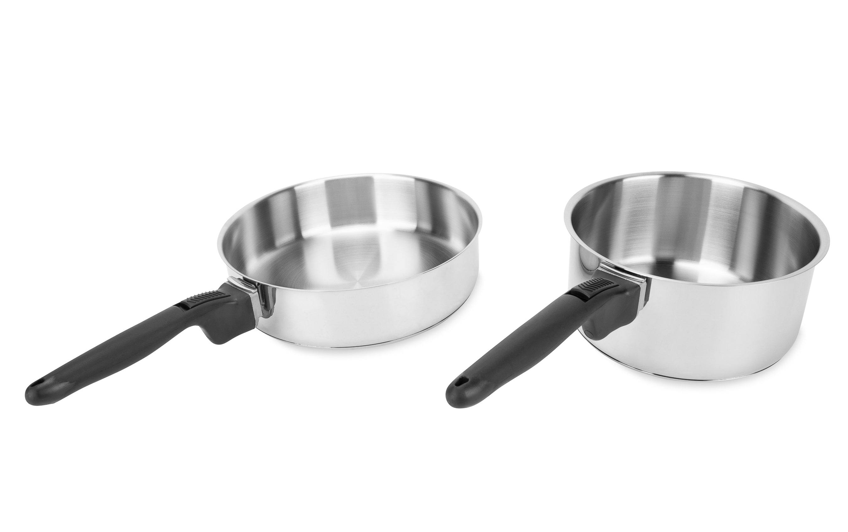 Camco 10 Piece Stainless Steel Cookware Nesting Pot Set w/Handle & Storage Strap - VMInnovations