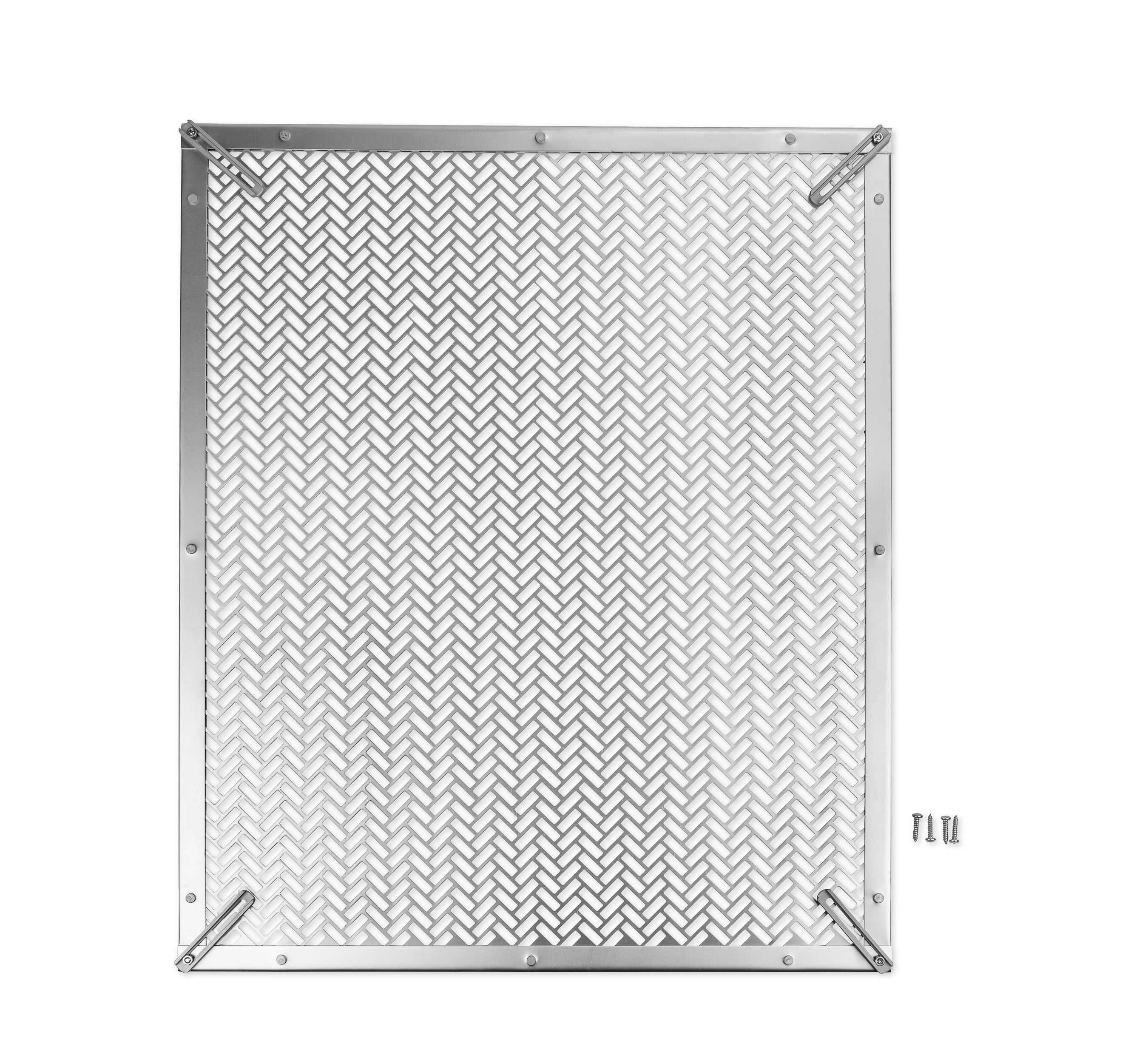 Camco Premium Lower RV Adjustable Protective Metal Screen Door Grille, Silver - VMInnovations