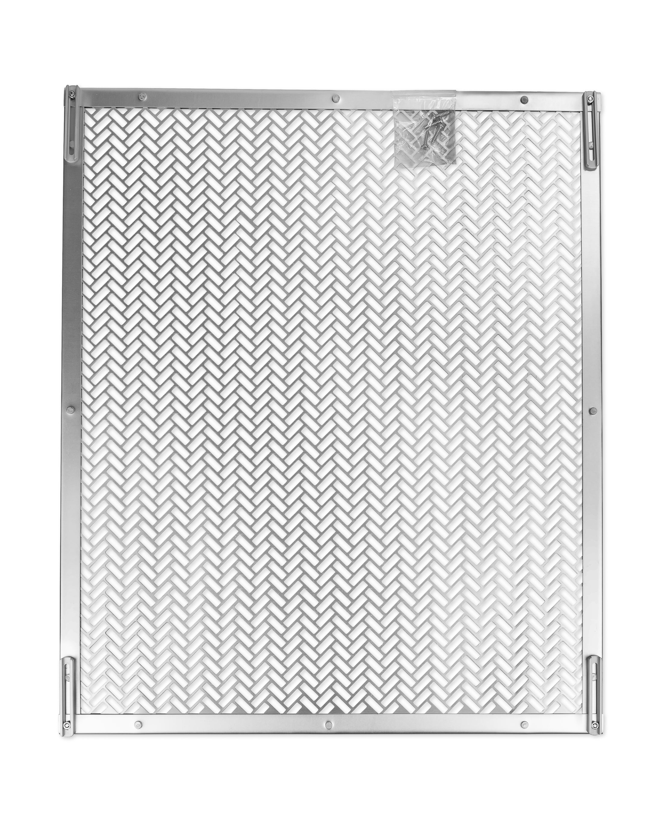 Camco Premium Lower RV Adjustable Protective Metal Screen Door Grille, Silver - VMInnovations