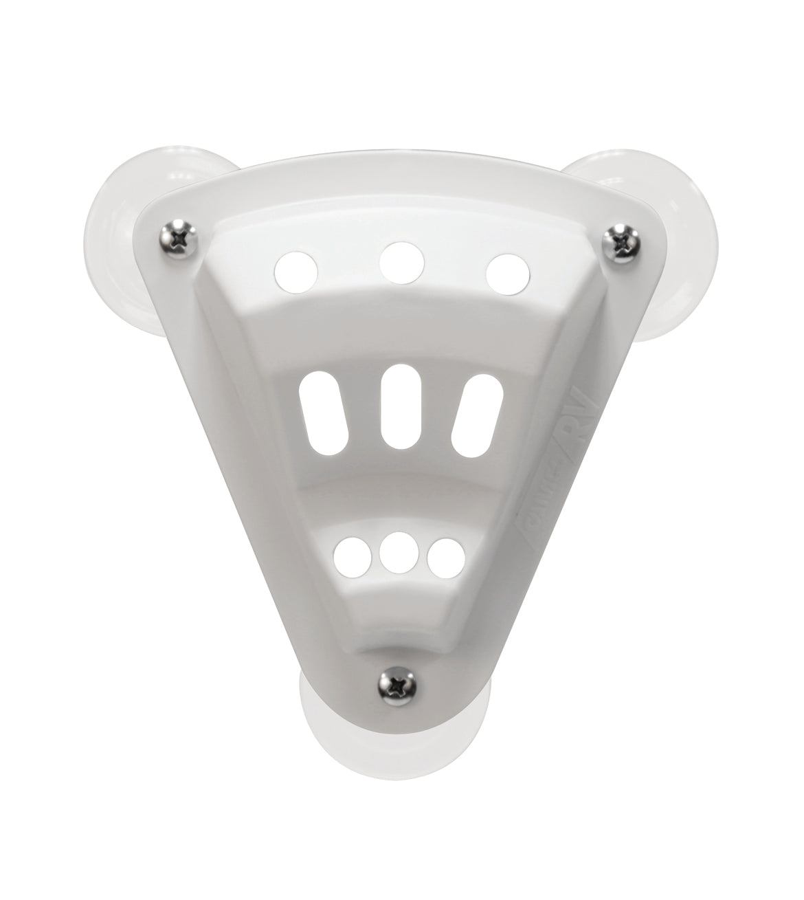 Camco 3 x 5 Inch Durable Plastic Construction Suction Cup Flag Holder, White - VMInnovations