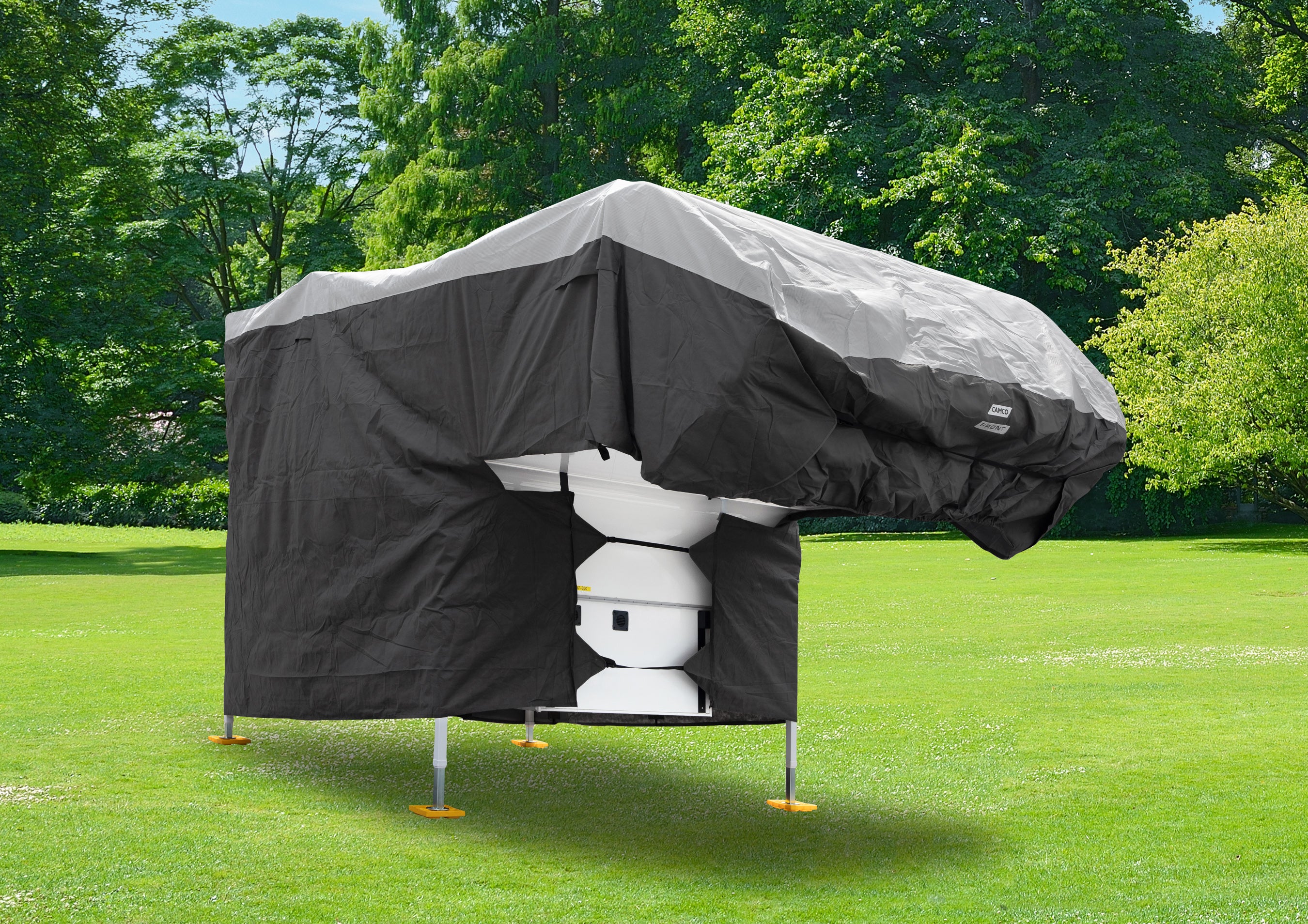 Camco ULTRAGuard 17'6" to 19'6" Slide In RV Camper Cover with Covered Air Vents - VMInnovations