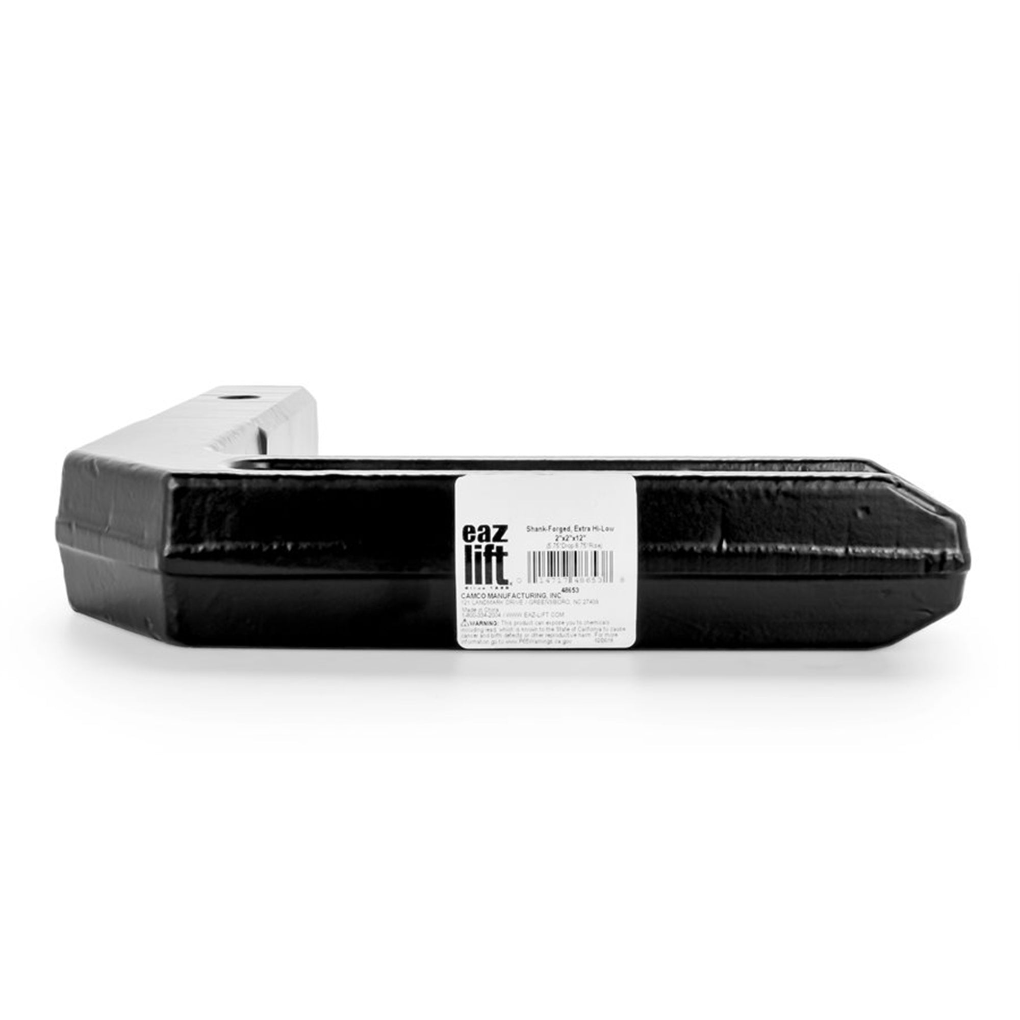 Camco Eaz-Lift Durable 2" Powder Coated Alloy Steel Forged High-Low Shank, Black - VMInnovations